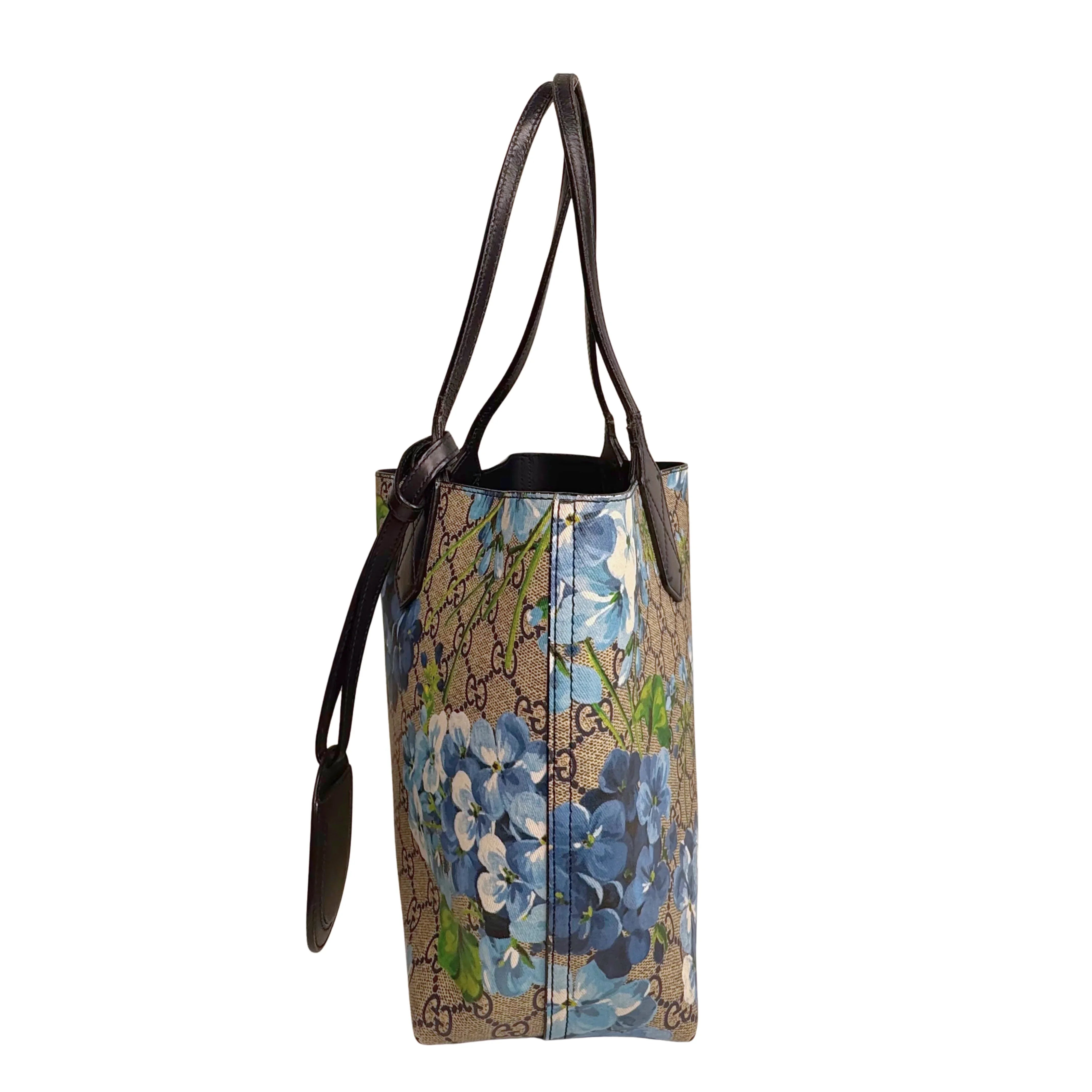 GG Supreme Monogram Blooms Small Tote Beige