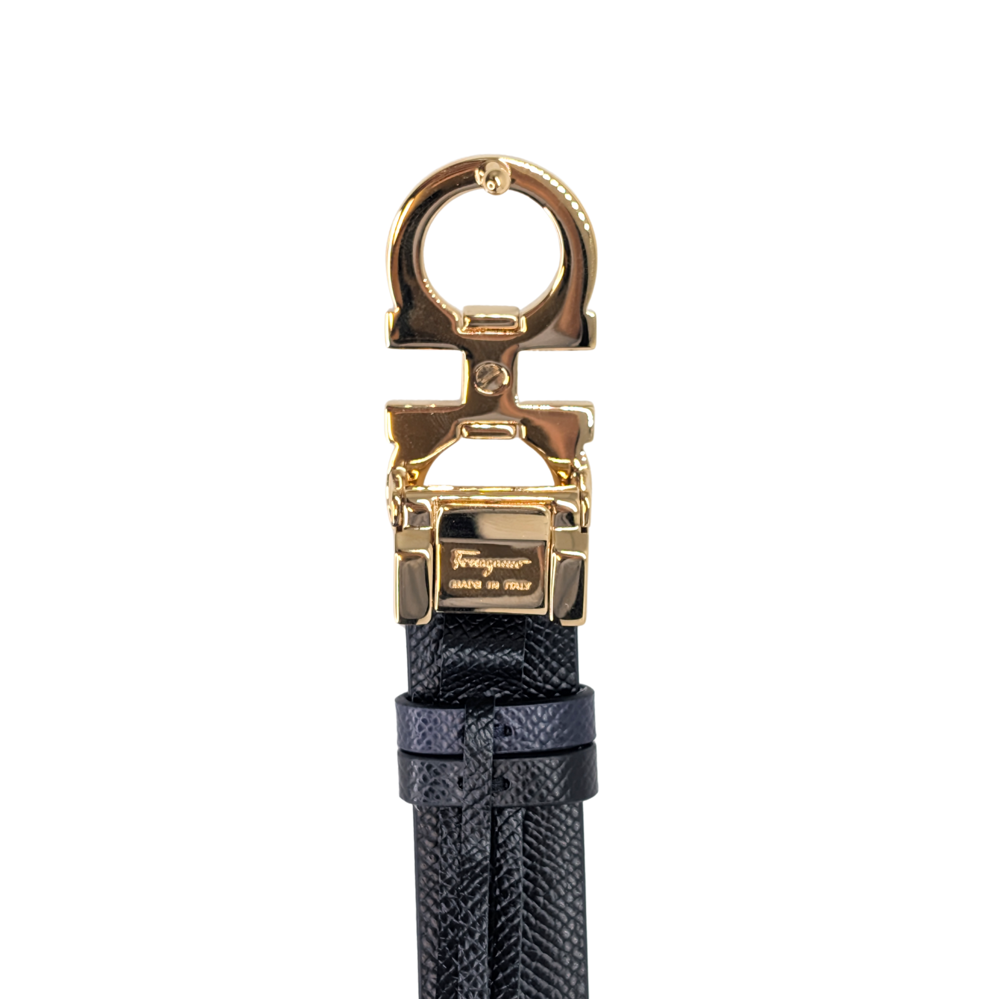 Salvatore Ferragamo Reversable Gancini Belt Black/Navy Blue