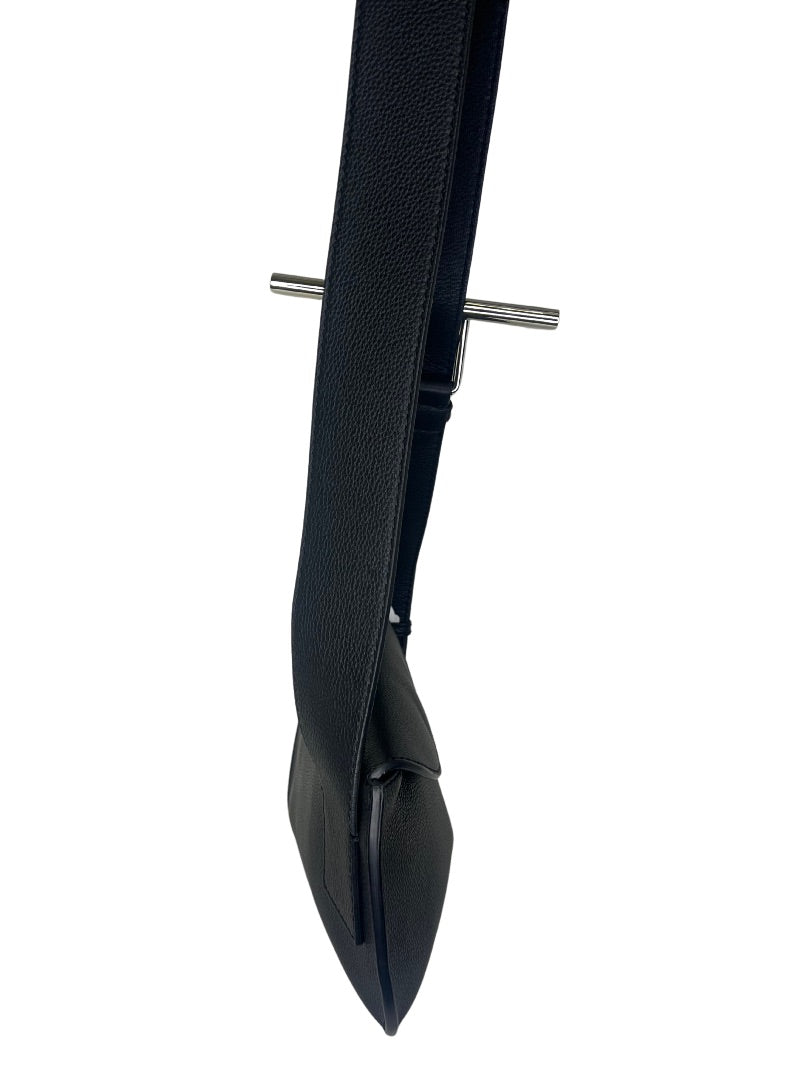 Alexander McQueen Black Leather T-Bar Sling Shoulder Bag