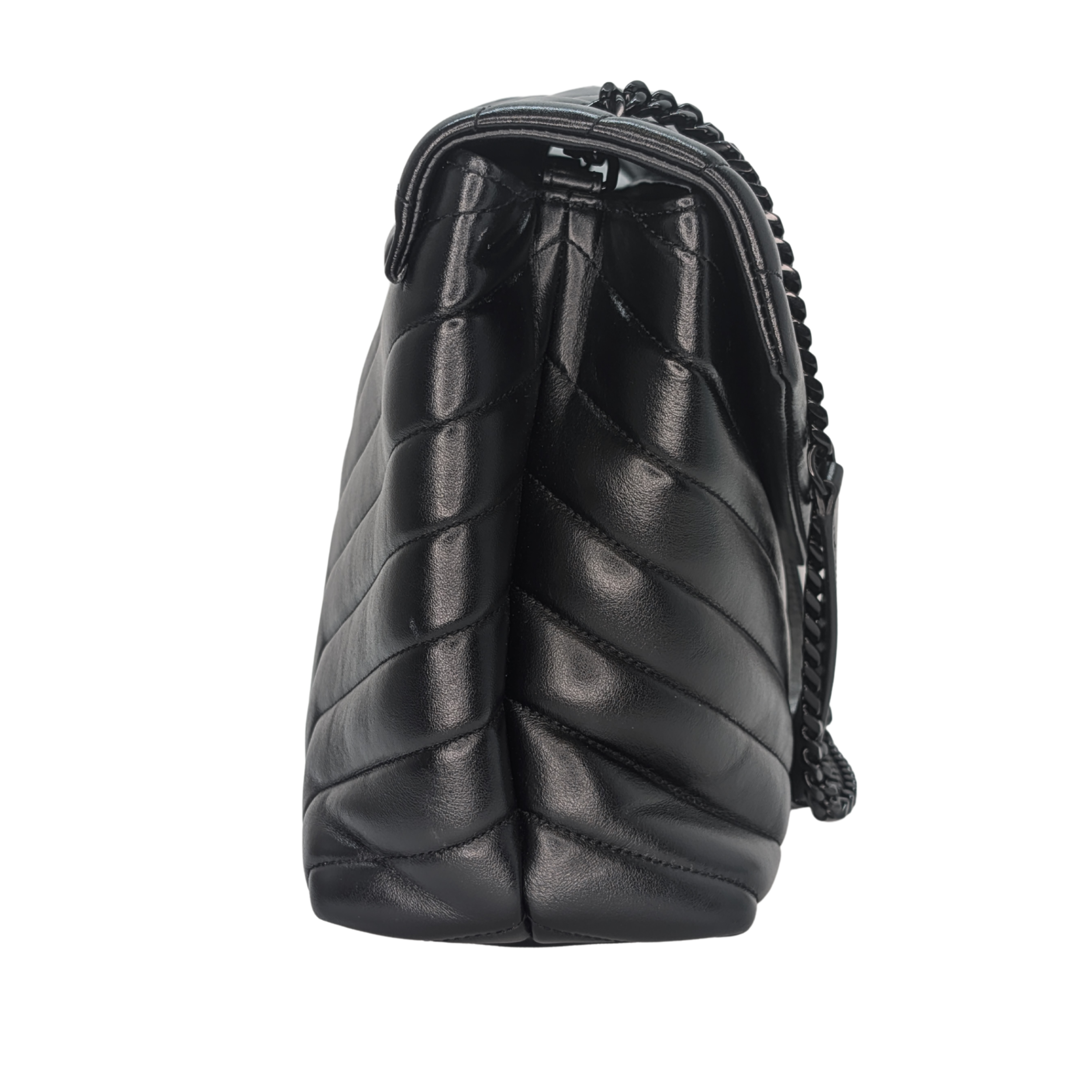 Yves Saint Laurent YSL Loulou Toy Medium Shoulder Bag Black