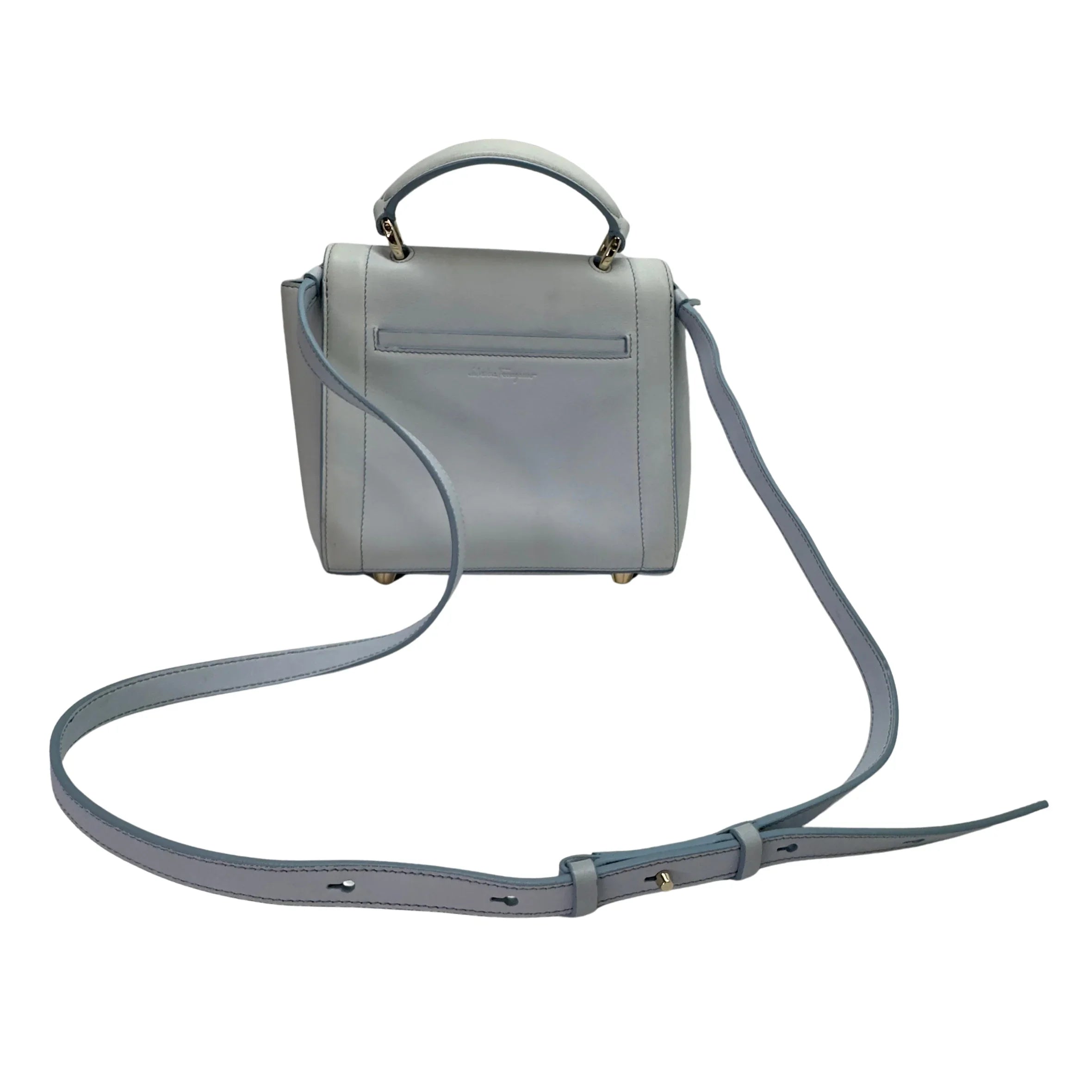 Salvatore Ferragamo Sofia Rainbow Shoulder Bag Baby Blue - Lost Designer