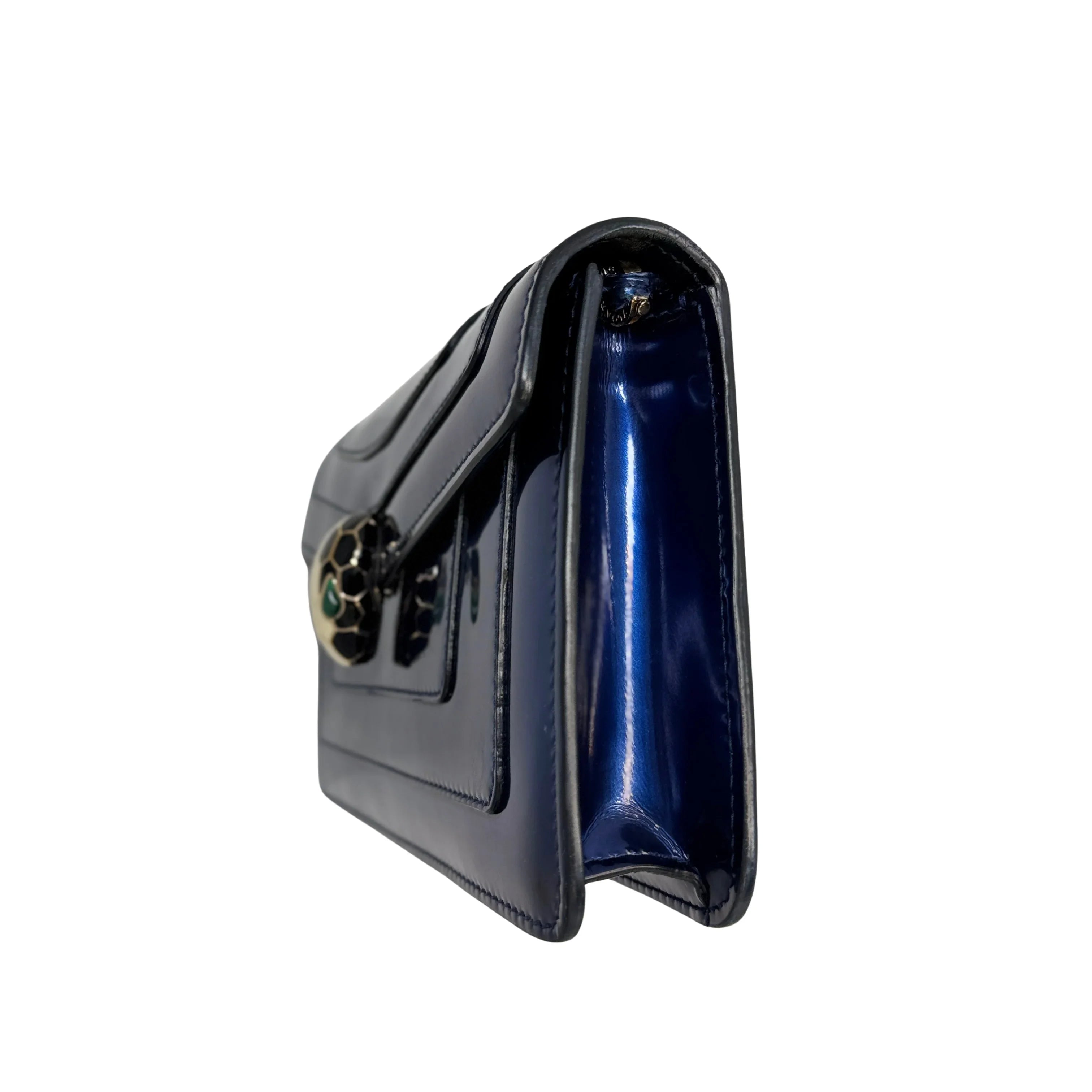 Bvlgari Serpenti Forever Chain Crossbody Bag Navy Blue - Lost Designer