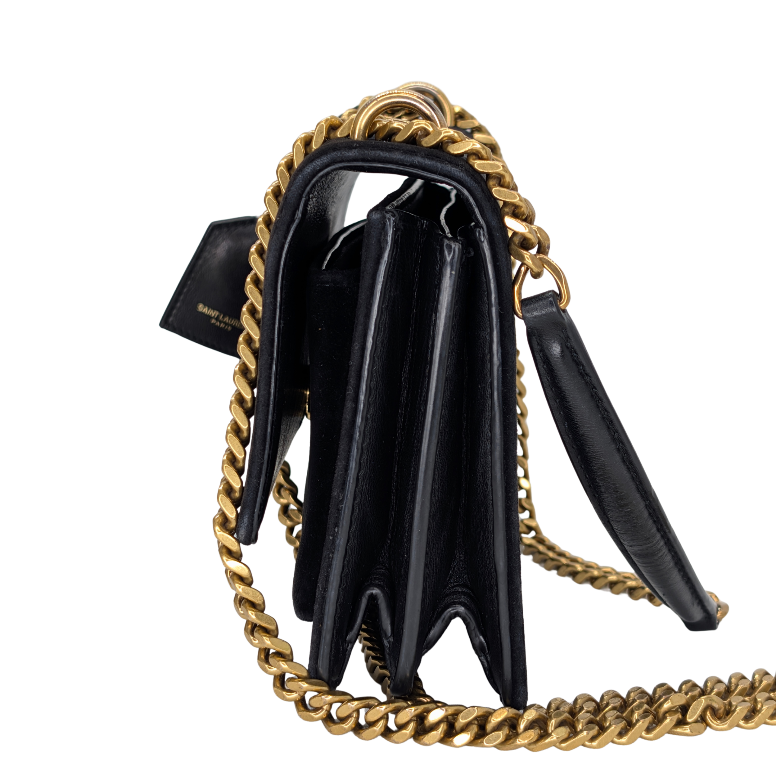 Yves Saint Laurent Sunset Velvet Small Bag Black