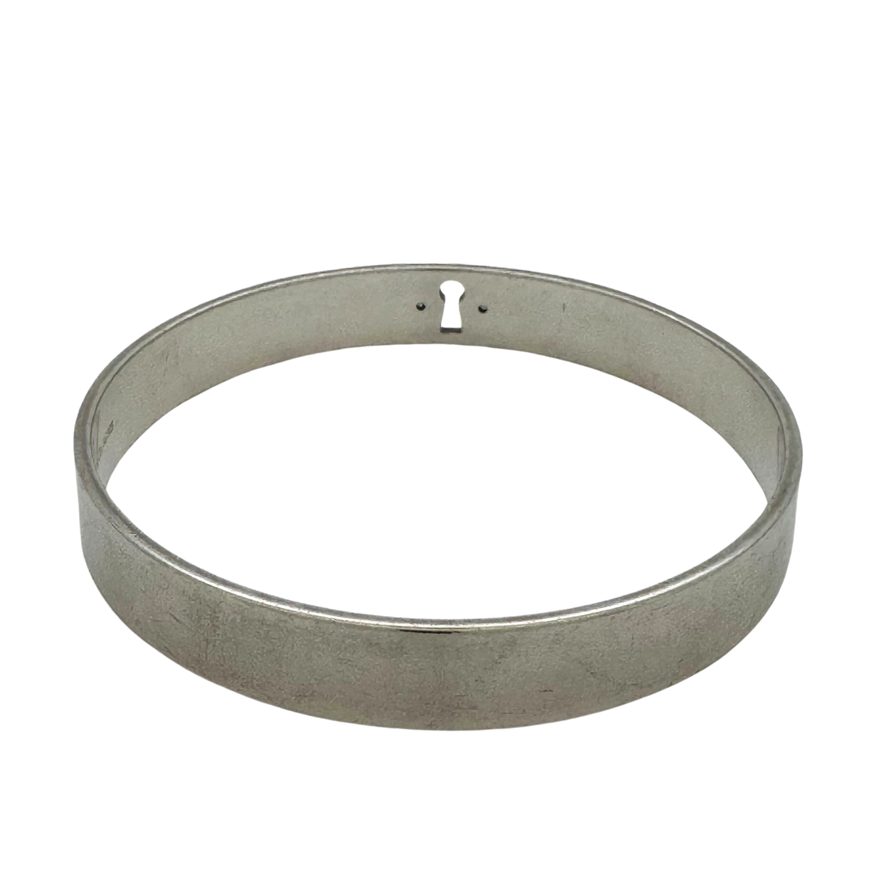 Tiffany & Co Diamond Lock Narrow Bangle Silver .04 TDW - Lost Designer