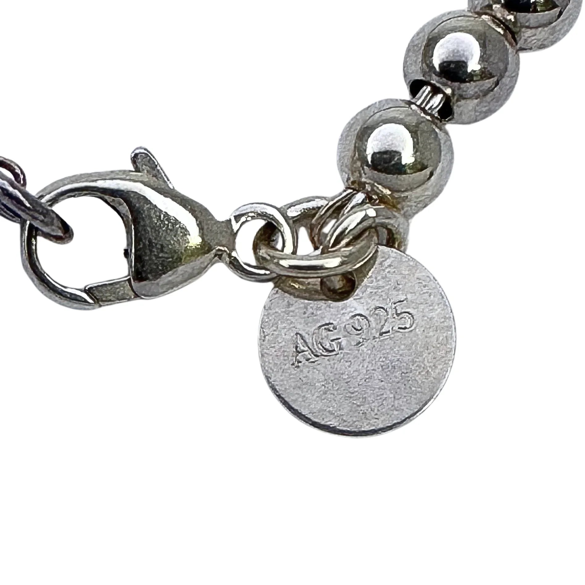 Tiffany & Co Beaded Enamel Heart Bracelet Silver - Lost Designer