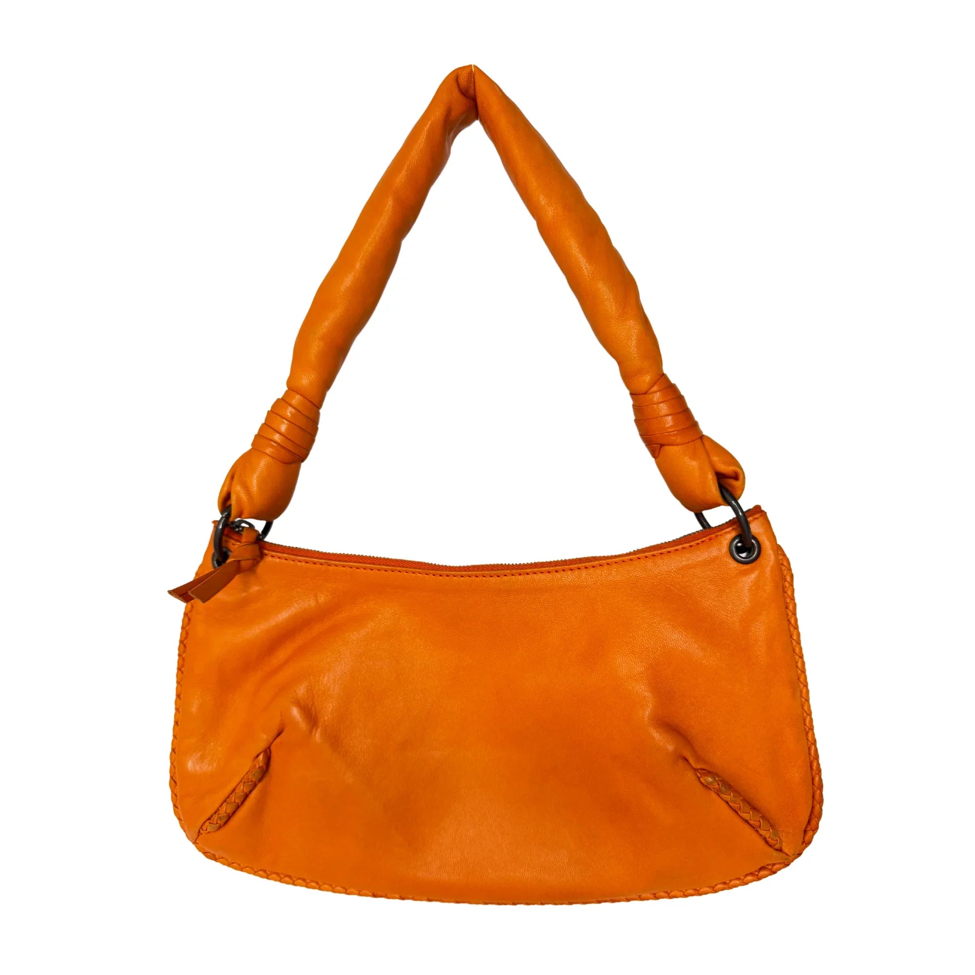Bottega Veneta Orange Leather Mini Handbag