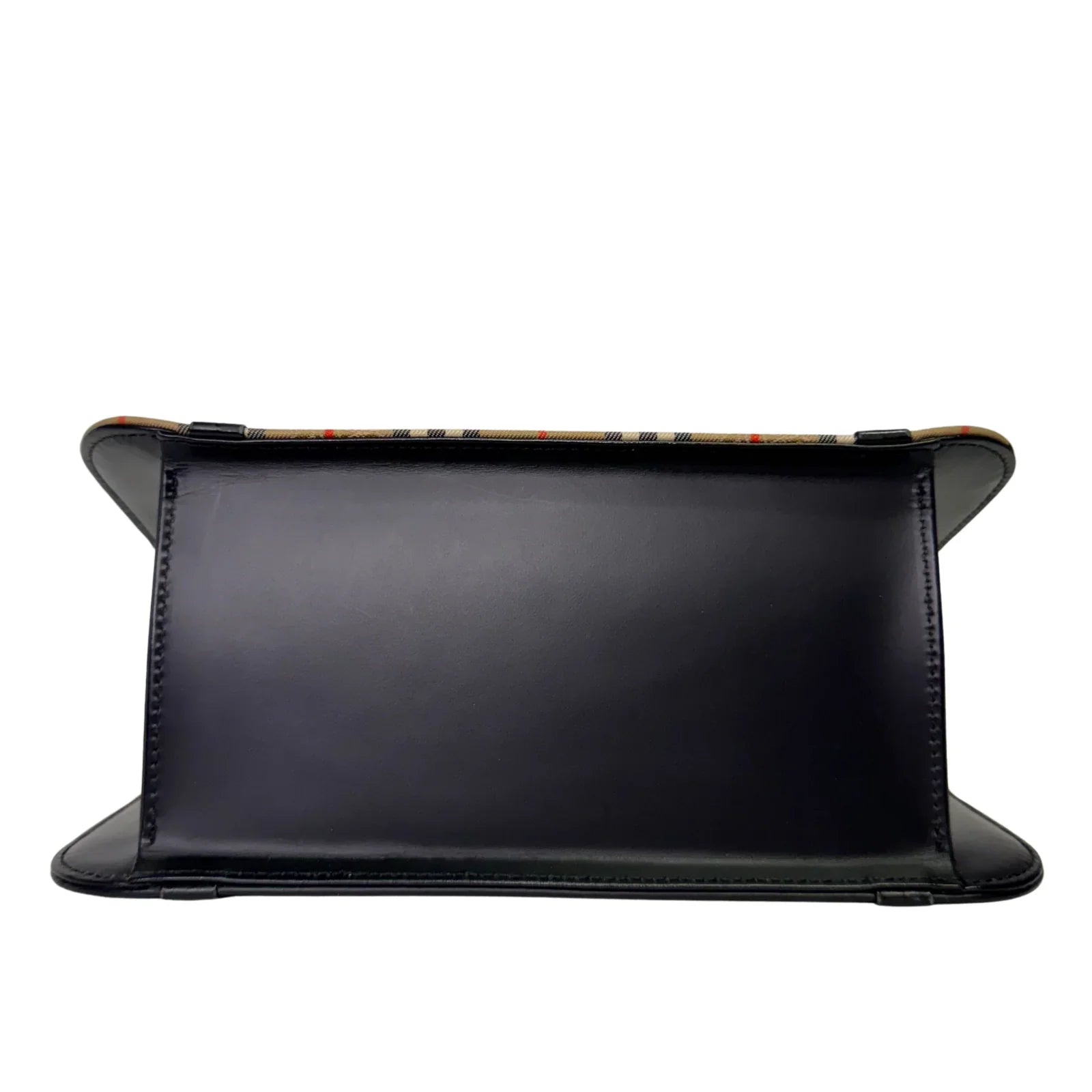 Burberry Nova Check Leather Flap Shoulder Bag