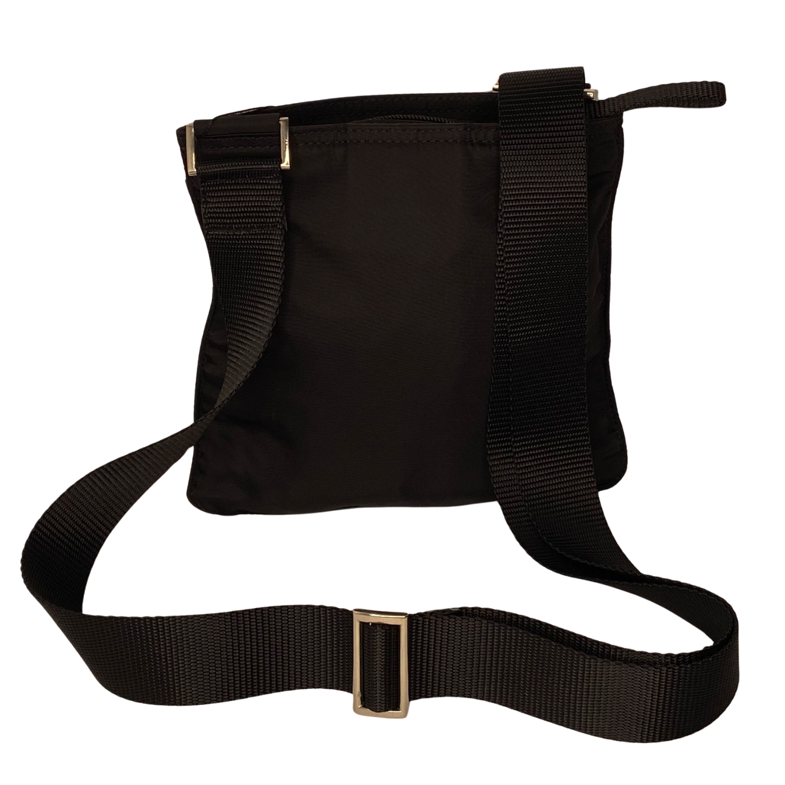 Prada Black Nylon Crossbody Messenger Black Bag
