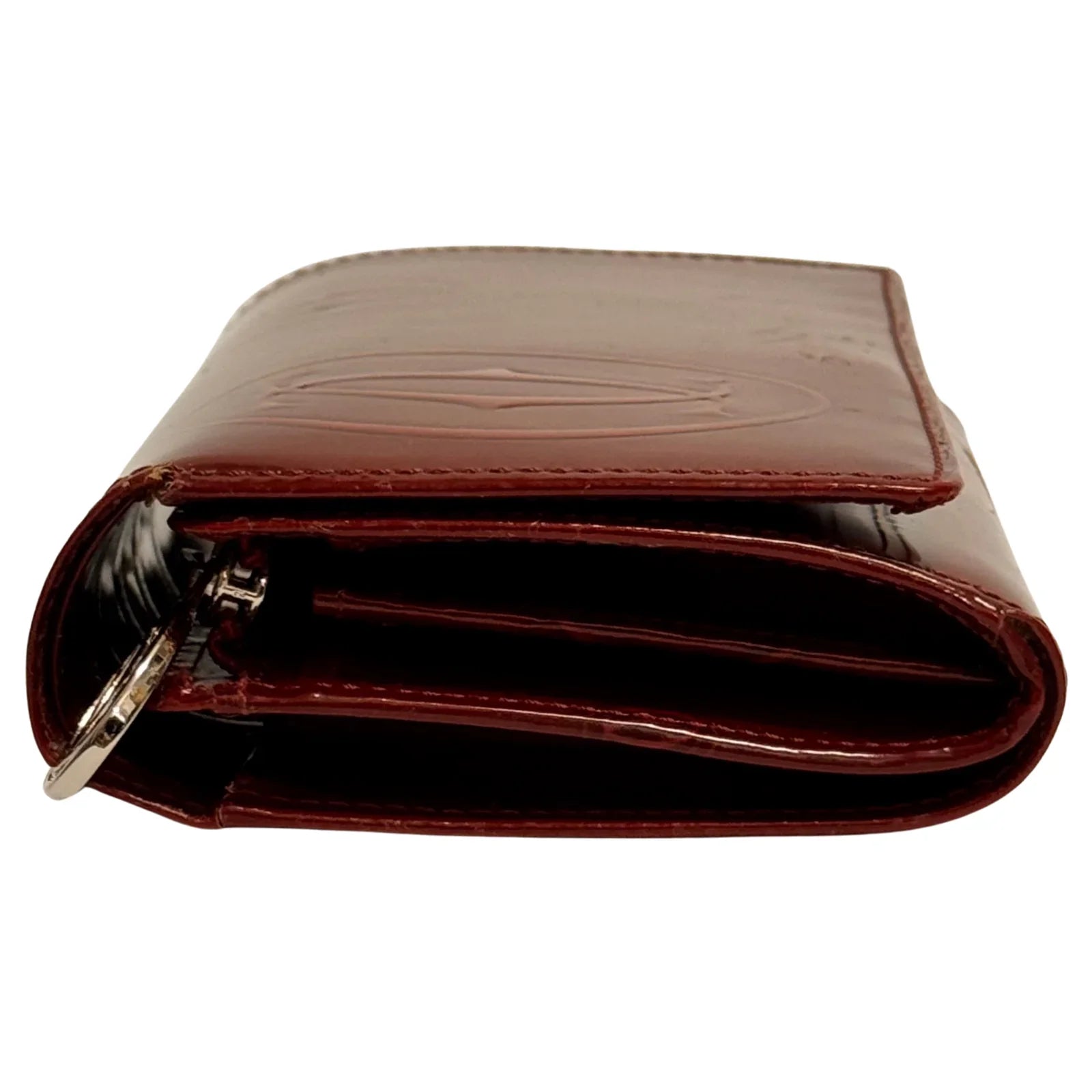 Cartier Long Leather Wallet Deep Red