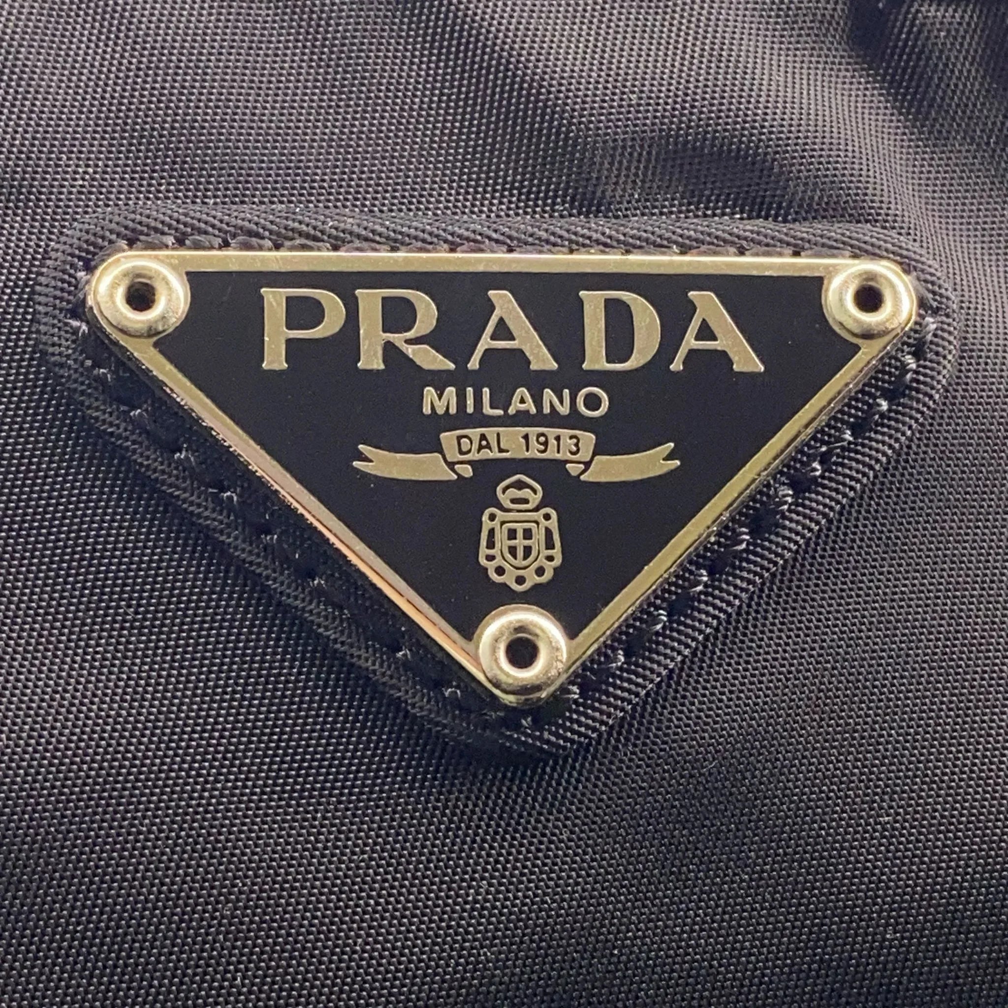 Prada Black Nylon Crossbody Messenger Black Bag