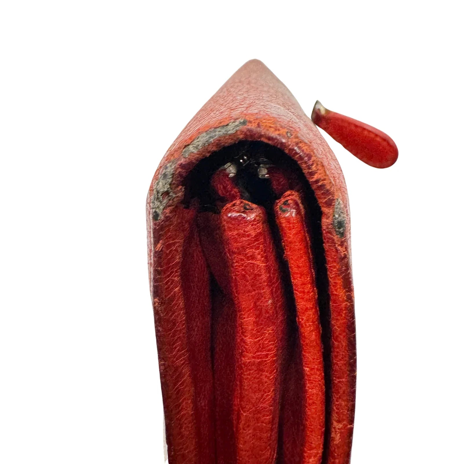 Balenciaga Red Lipstick Agneau Leather Giant 12 Gold Hardware Wallet - Lost Designer