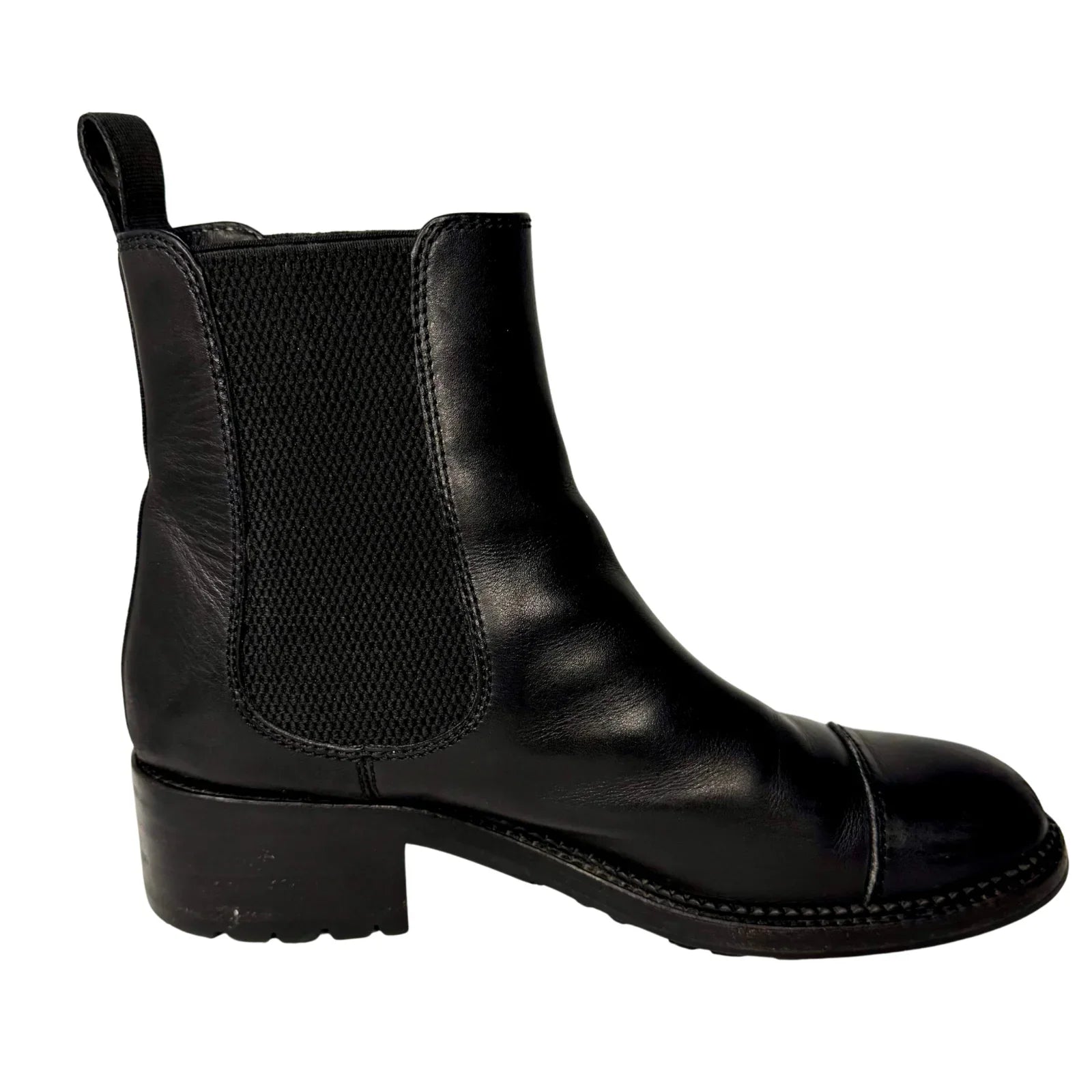 Chanel Black Calfskin Elastic Ankle Boots – Size 36 - Lost Designer