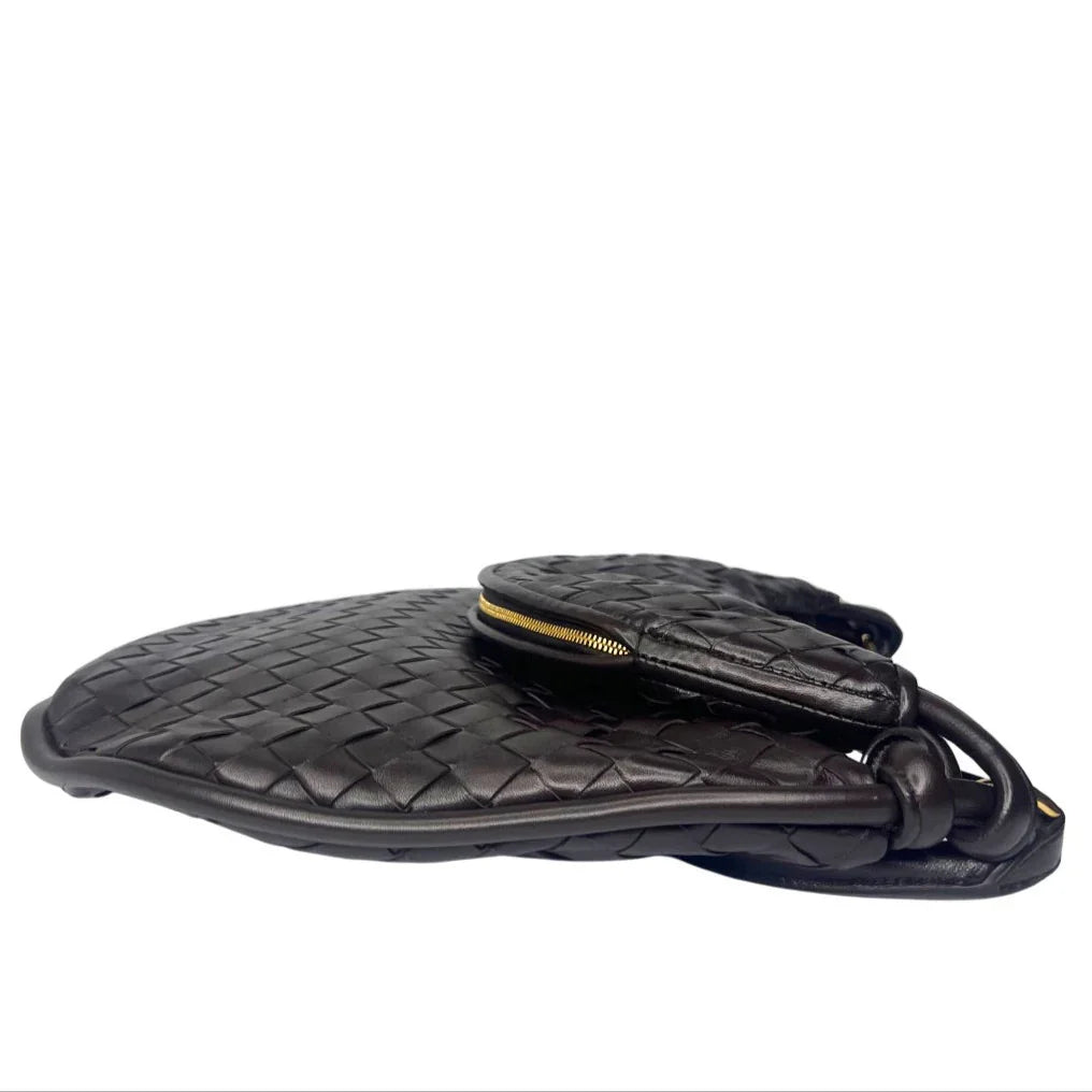 Brand New Bottega Veneta Gemelli Large Shoulder Bag – Intrecciato Dark Brown - Lost Designer