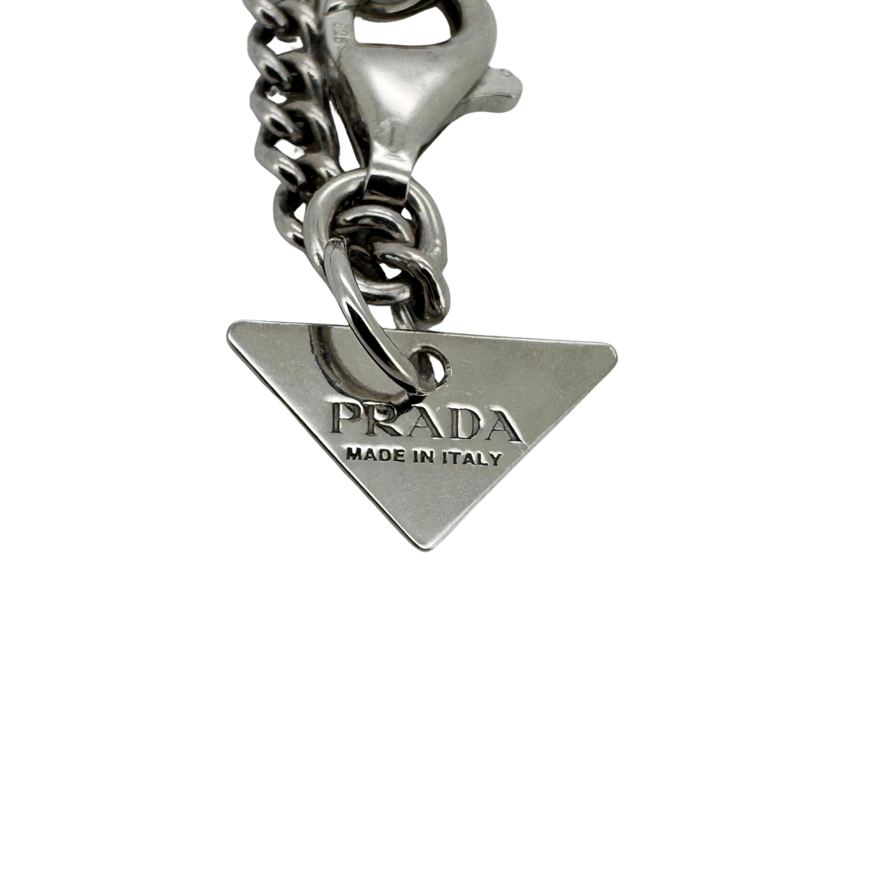Prada Symbole Black Silver 925 Necklace