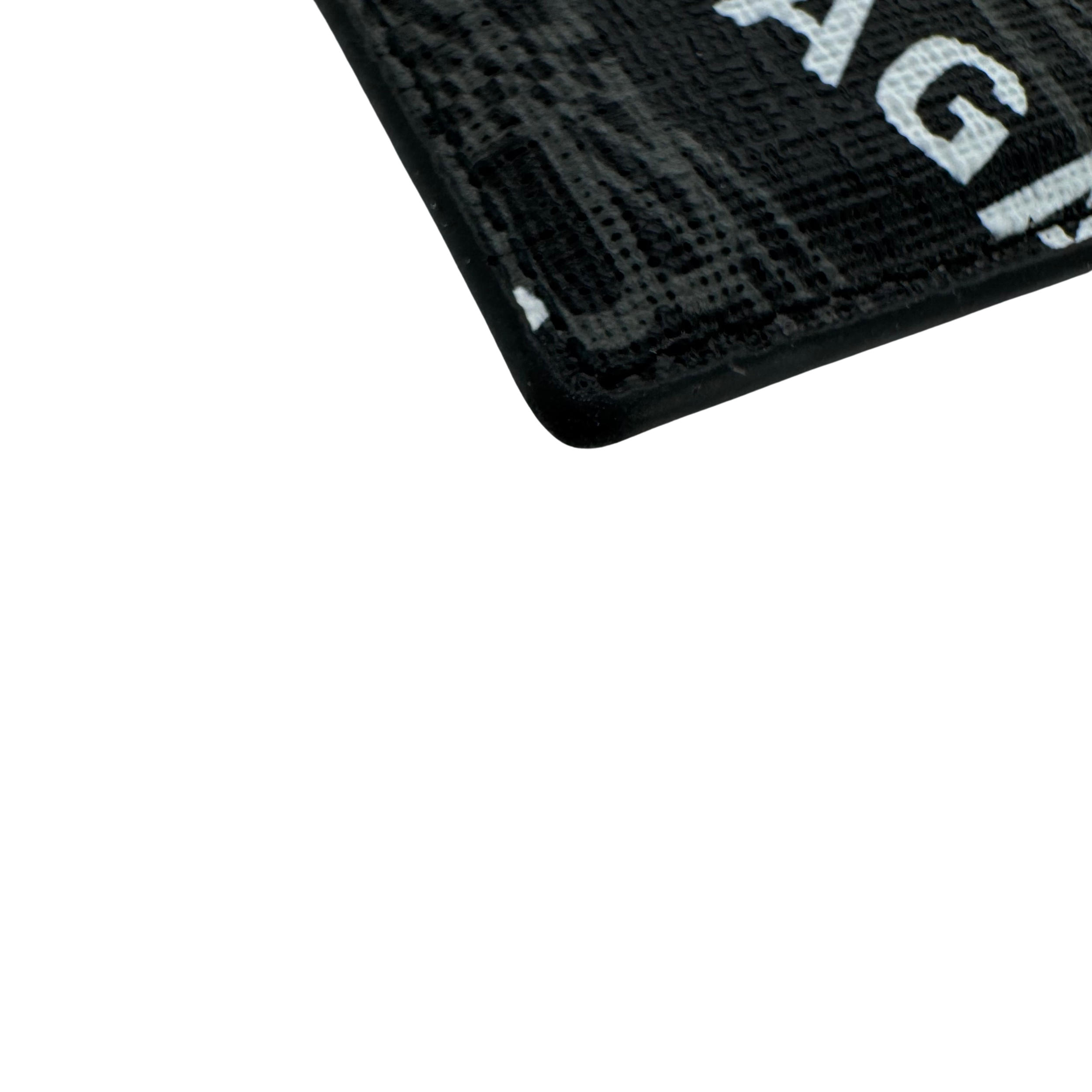 Balenciaga Logo Card Case Black White