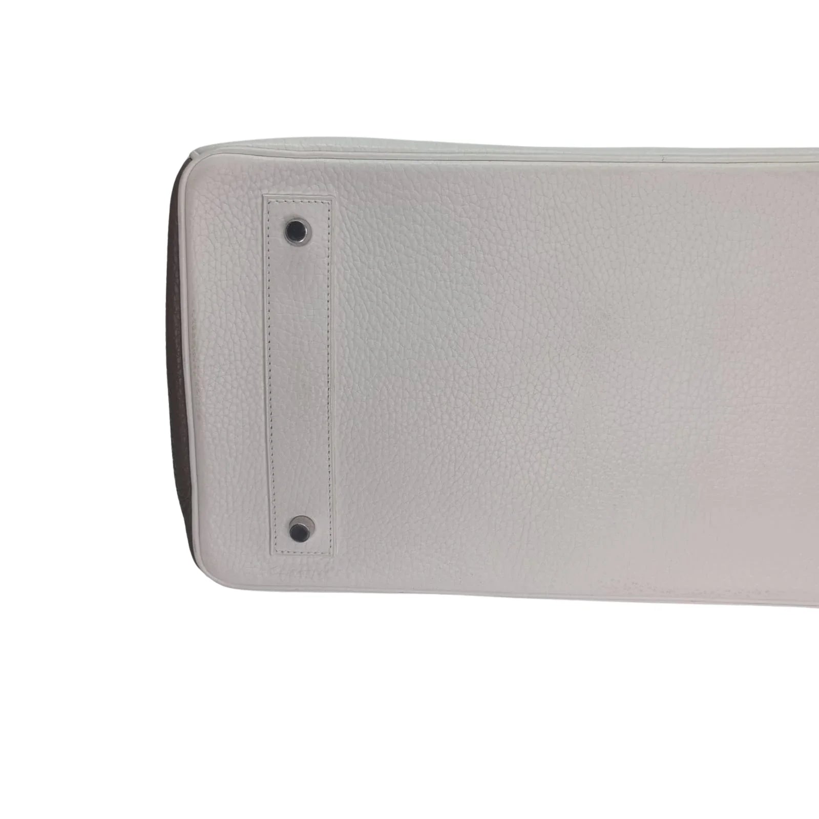 Hermès Birkin Shoulder 42 White Etoupe Clemence Palladium Hardware □J Stamp - Lost Designer