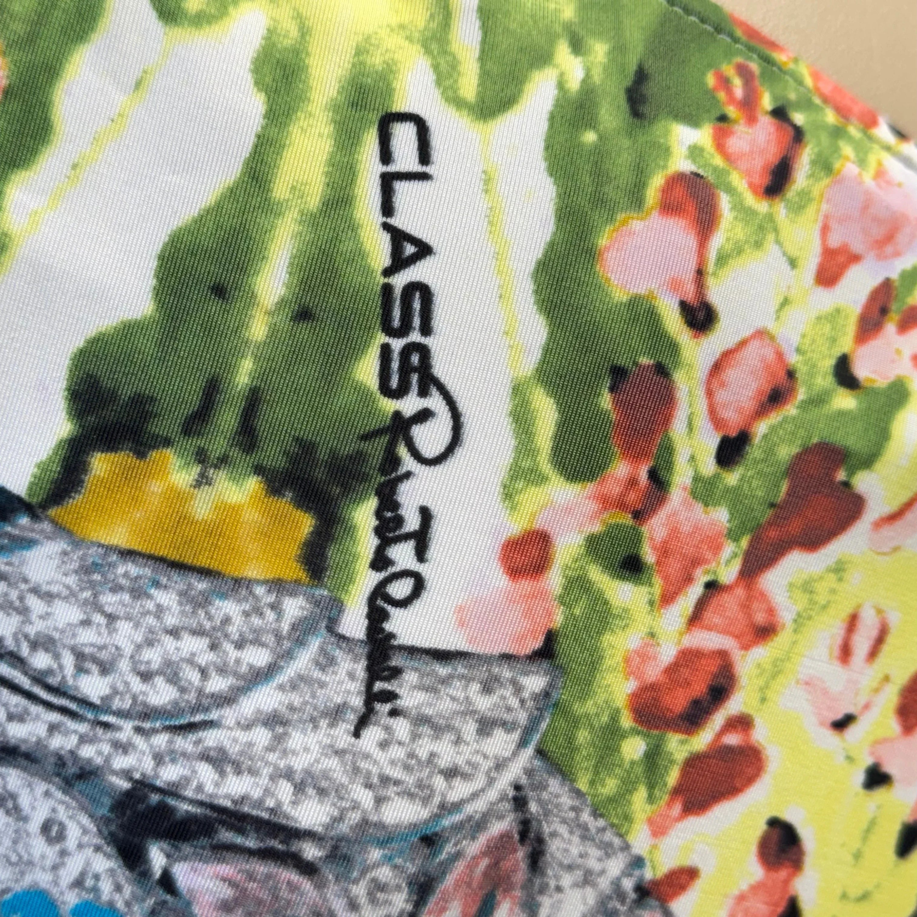 Roberto Cavalli Class Floral Dress 38 White Multicolour - Lost Designer