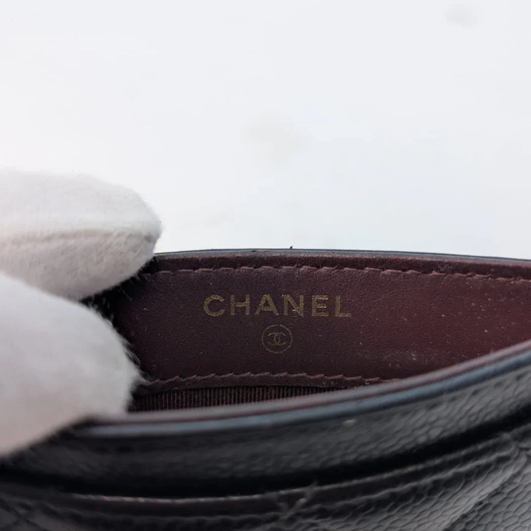 Chanel Classic Black Card Holder Black - Lost Designer