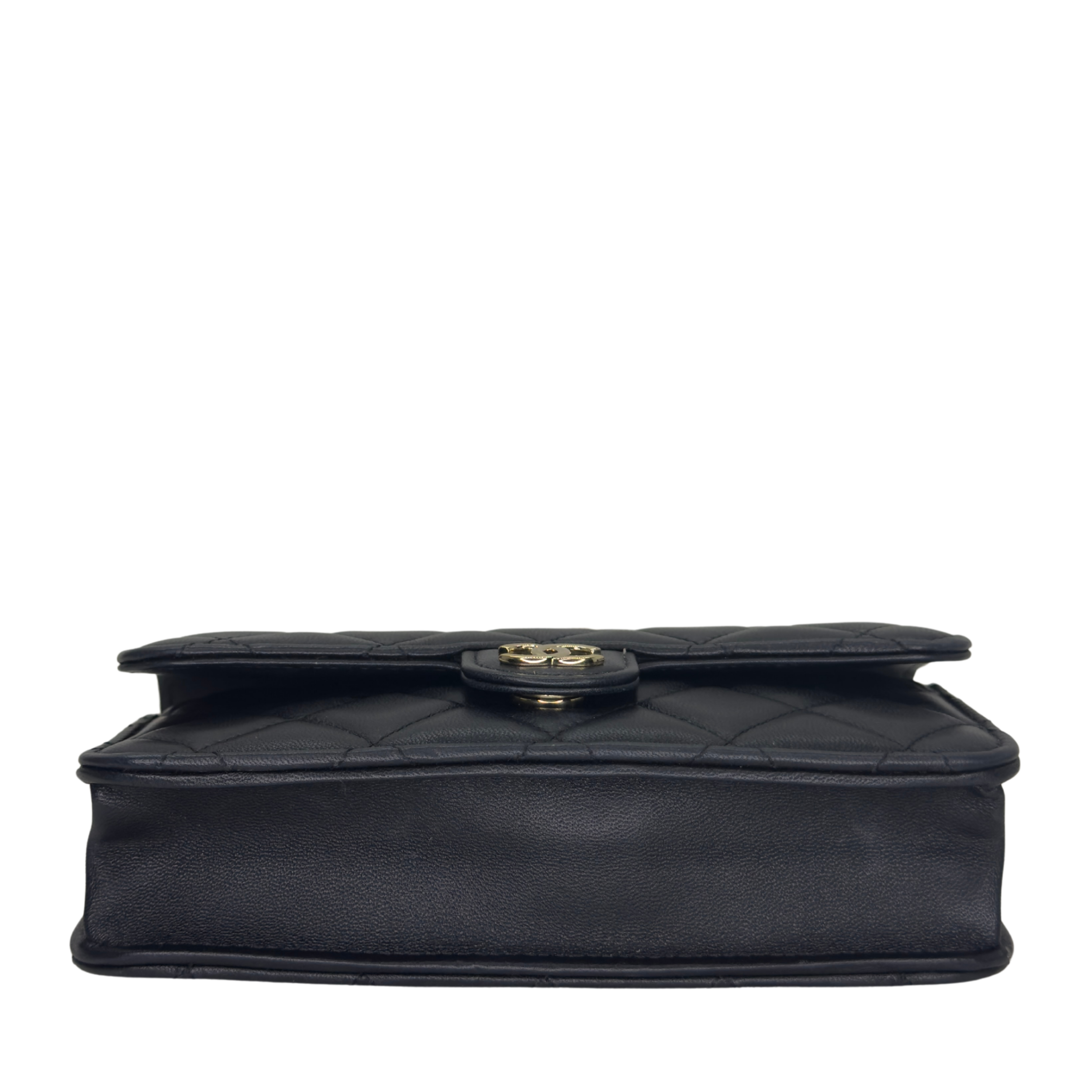Chanel Top Handle Phone Holder on Chain Lambskin Black