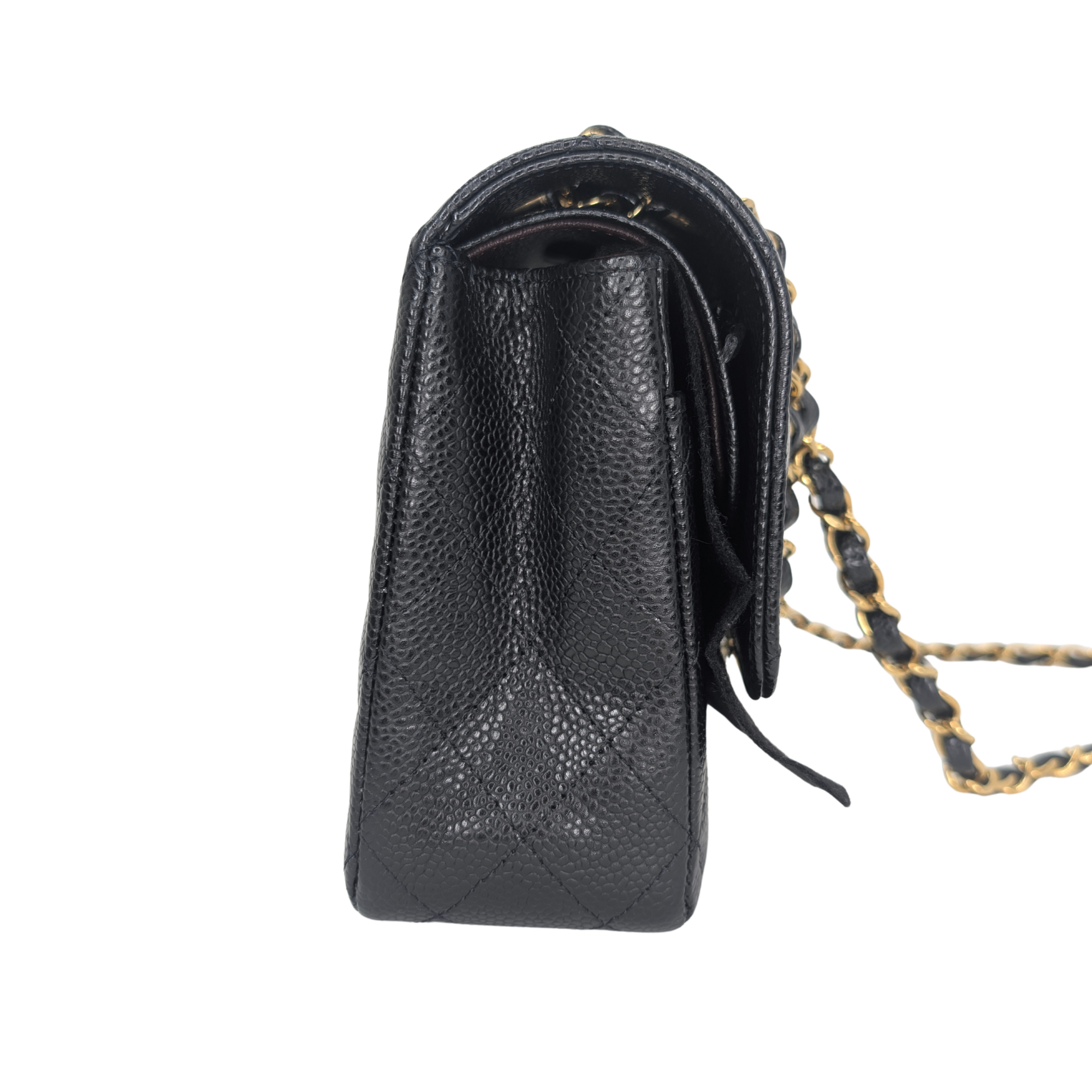 Chanel Classic Flap Bag Caviar Leather Medium Black