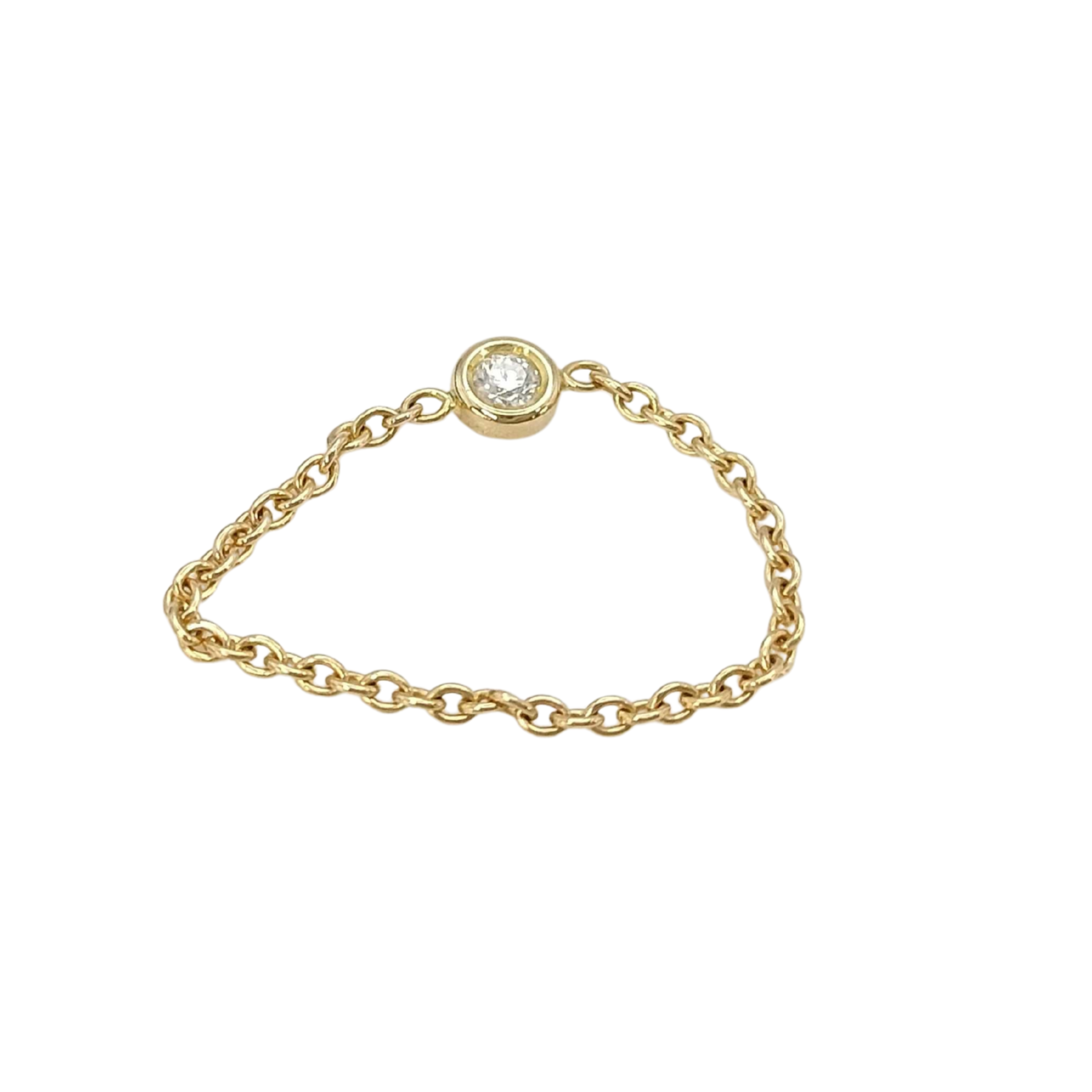 Christian Dior 18k Gold Ring With 0.05Ct Diamond