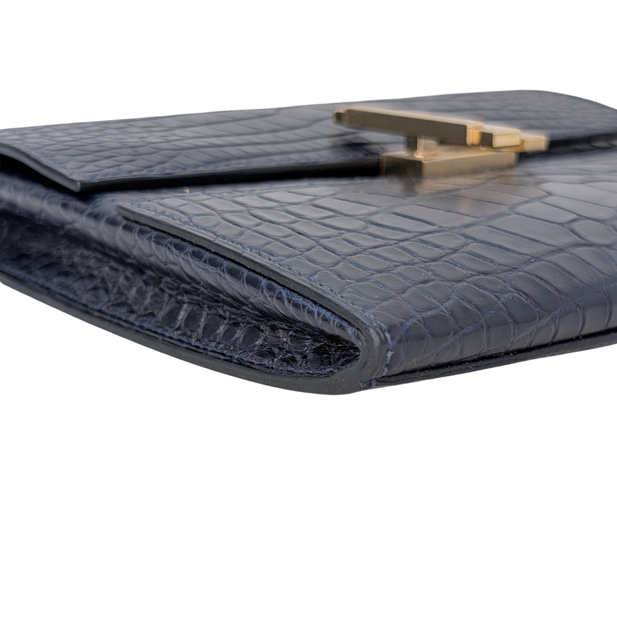 Hermes Cinhetic To Go Alligator Bleu Marine GHW Stamp Z