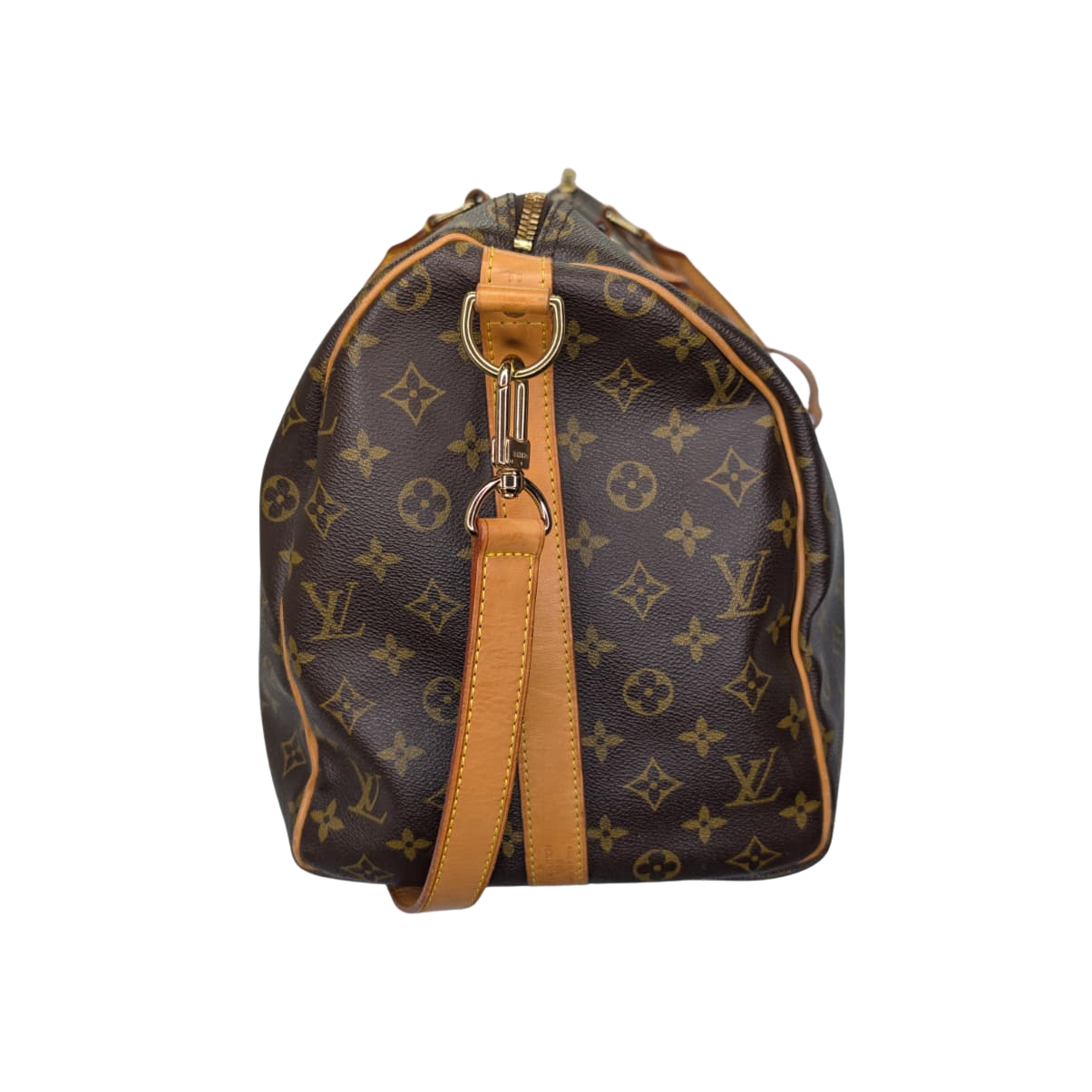 Louis Vuitton Monogram Keepall Bandoulière 50 Duffle Bag Brown