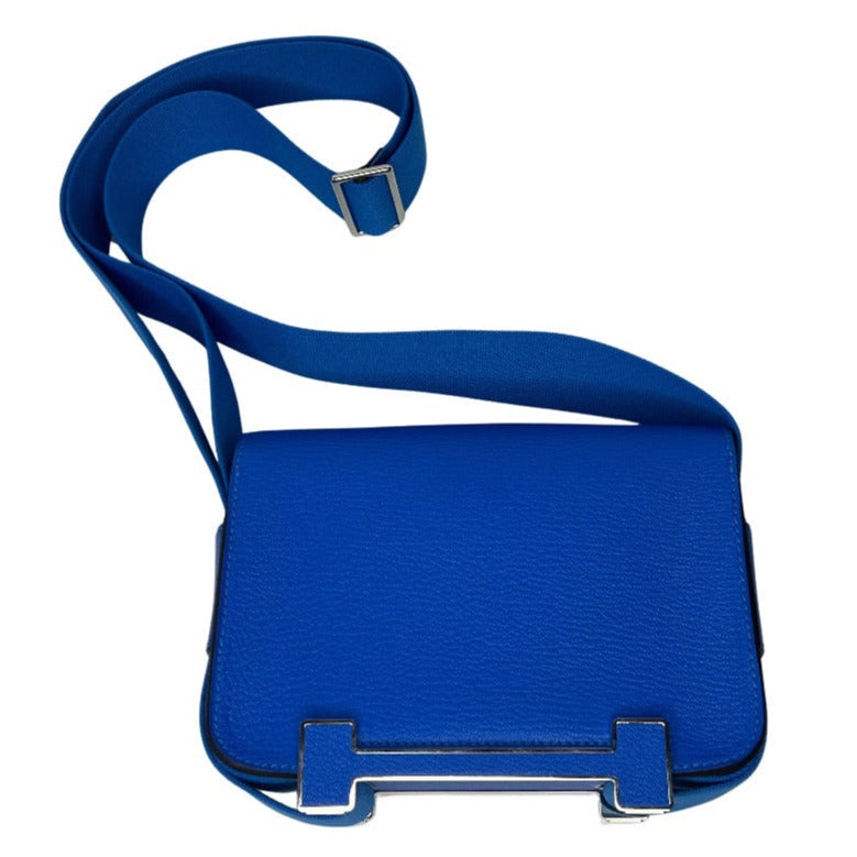 HERMÈS Geta Bag Bleu Electrique Mysore Goatskin 2024 Stamp