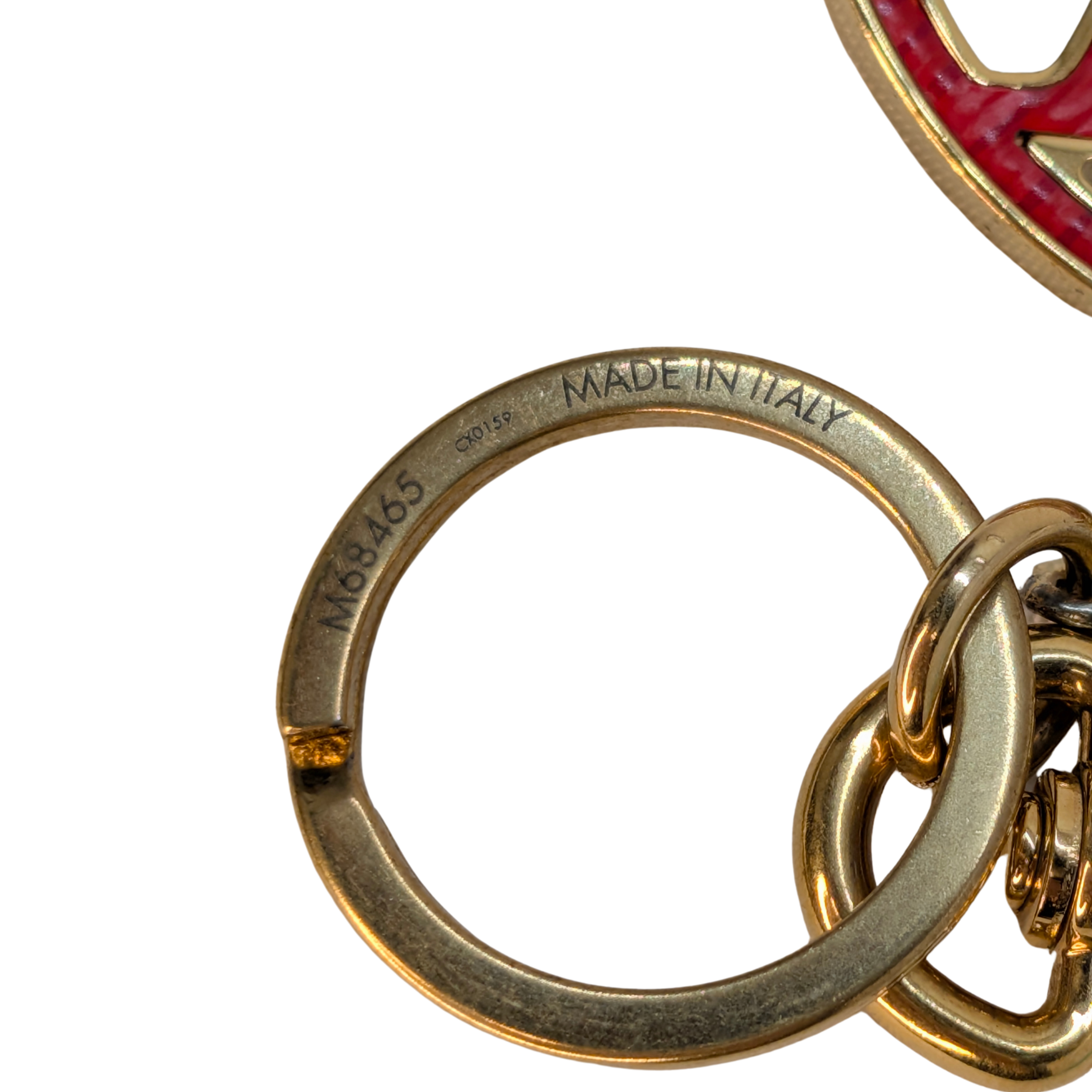 Louis Vuitton Red Epi Leather Key Holder Bag Charm