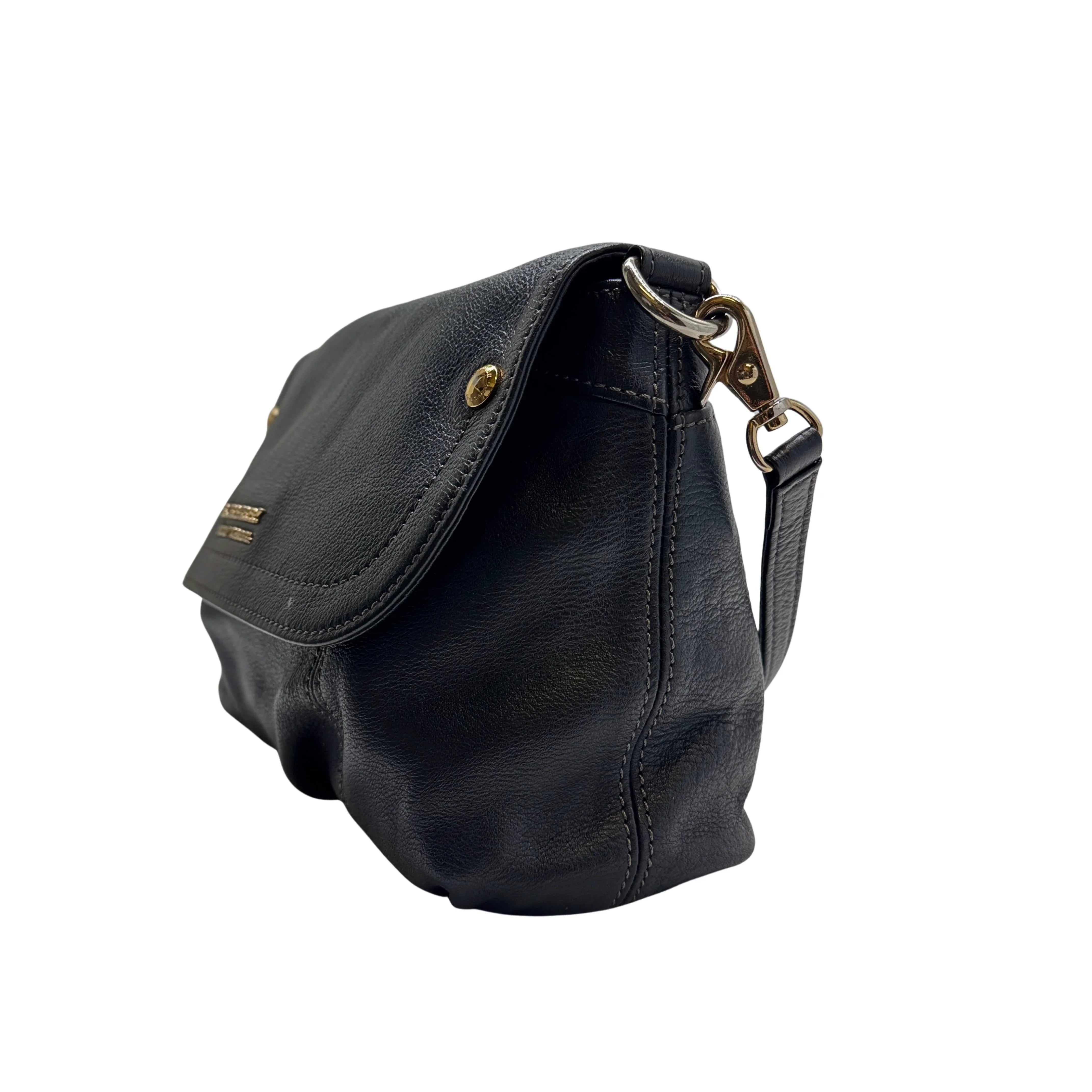 Burberry Blue Label Crossbody Bag Leather Black - Lost Designer