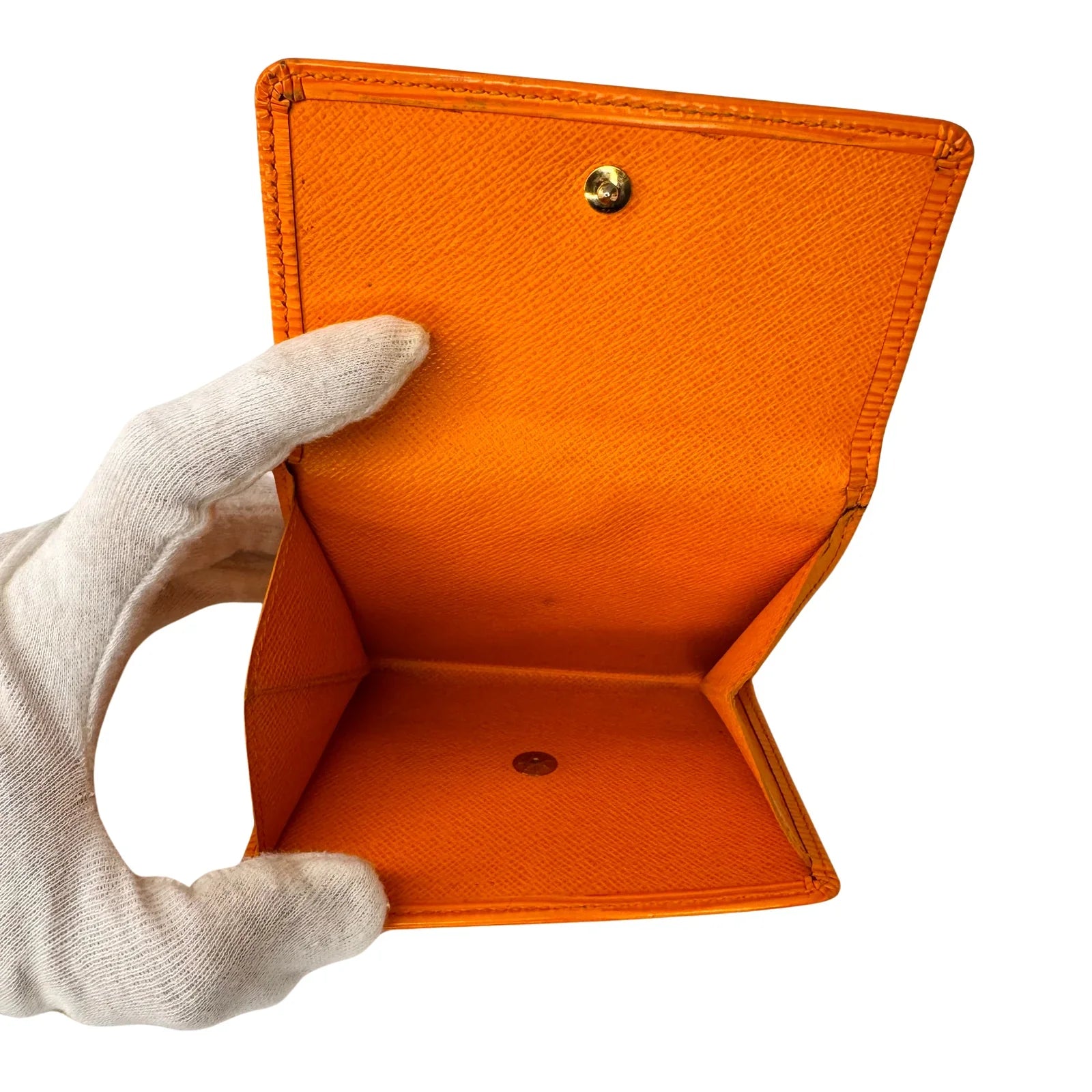 Louis Vuitton Epi Leather Wallet Orange