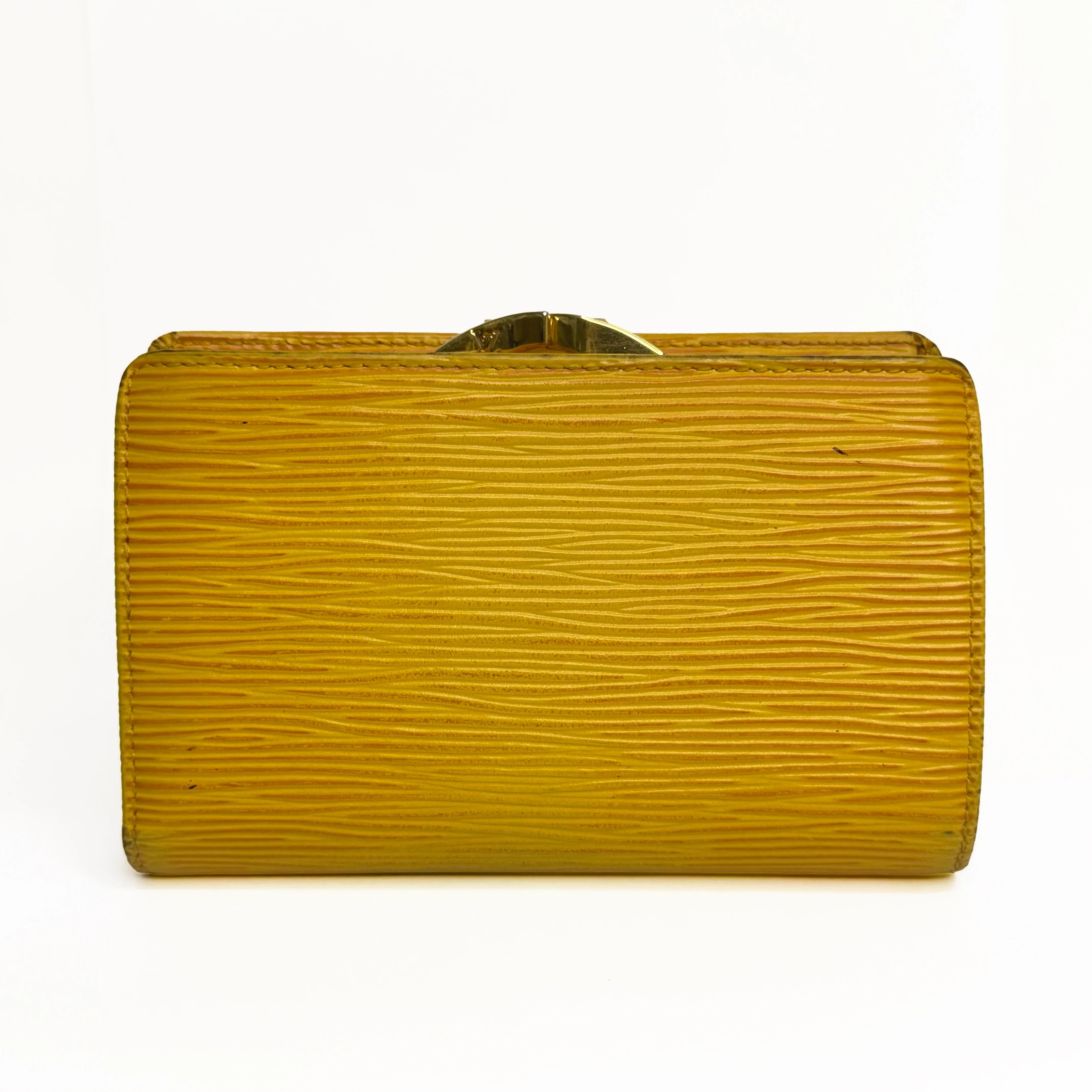 Louis Vuitton Epi Leather Long Wallet Yellow
