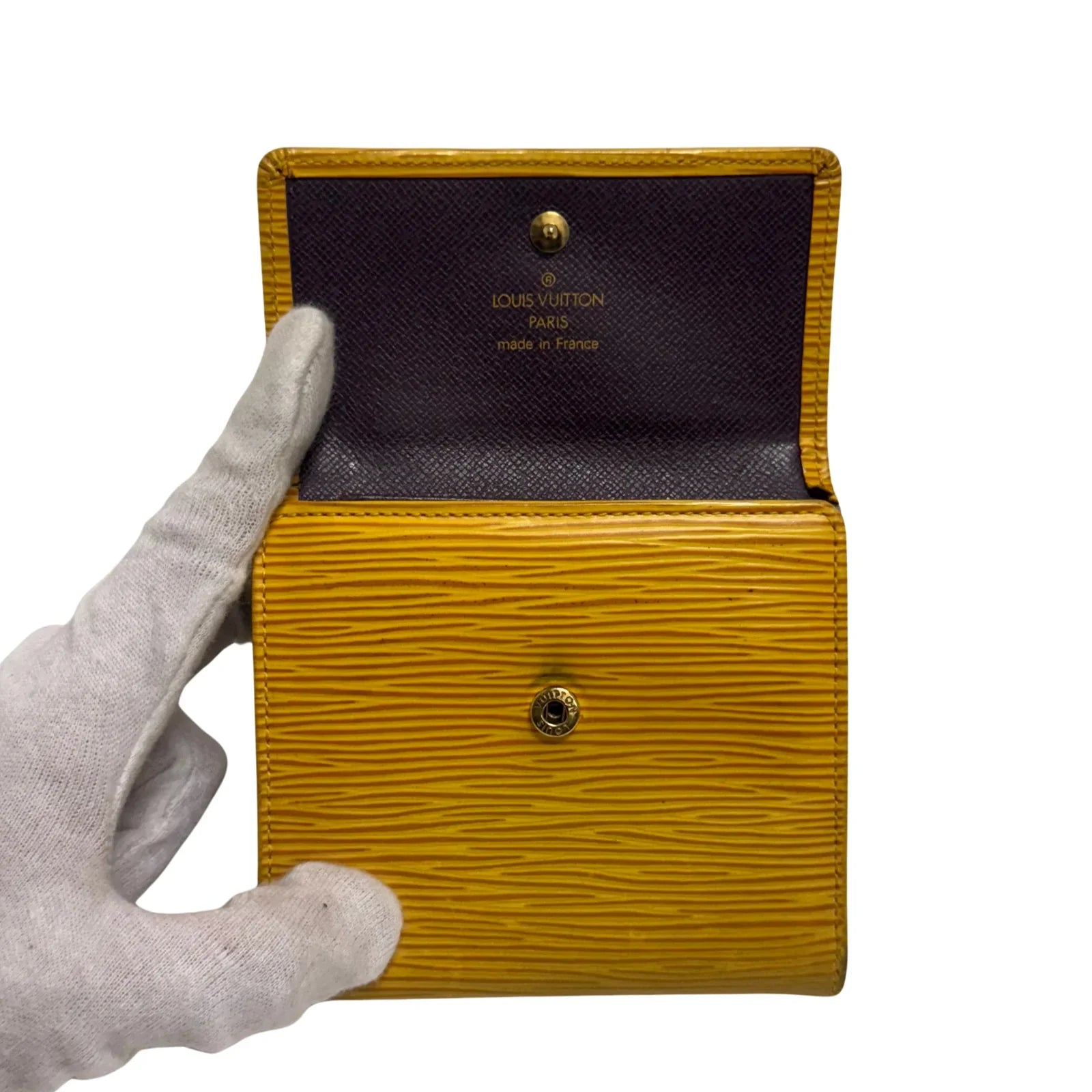Louis Vuitton Epi Leather Wallet Yellow