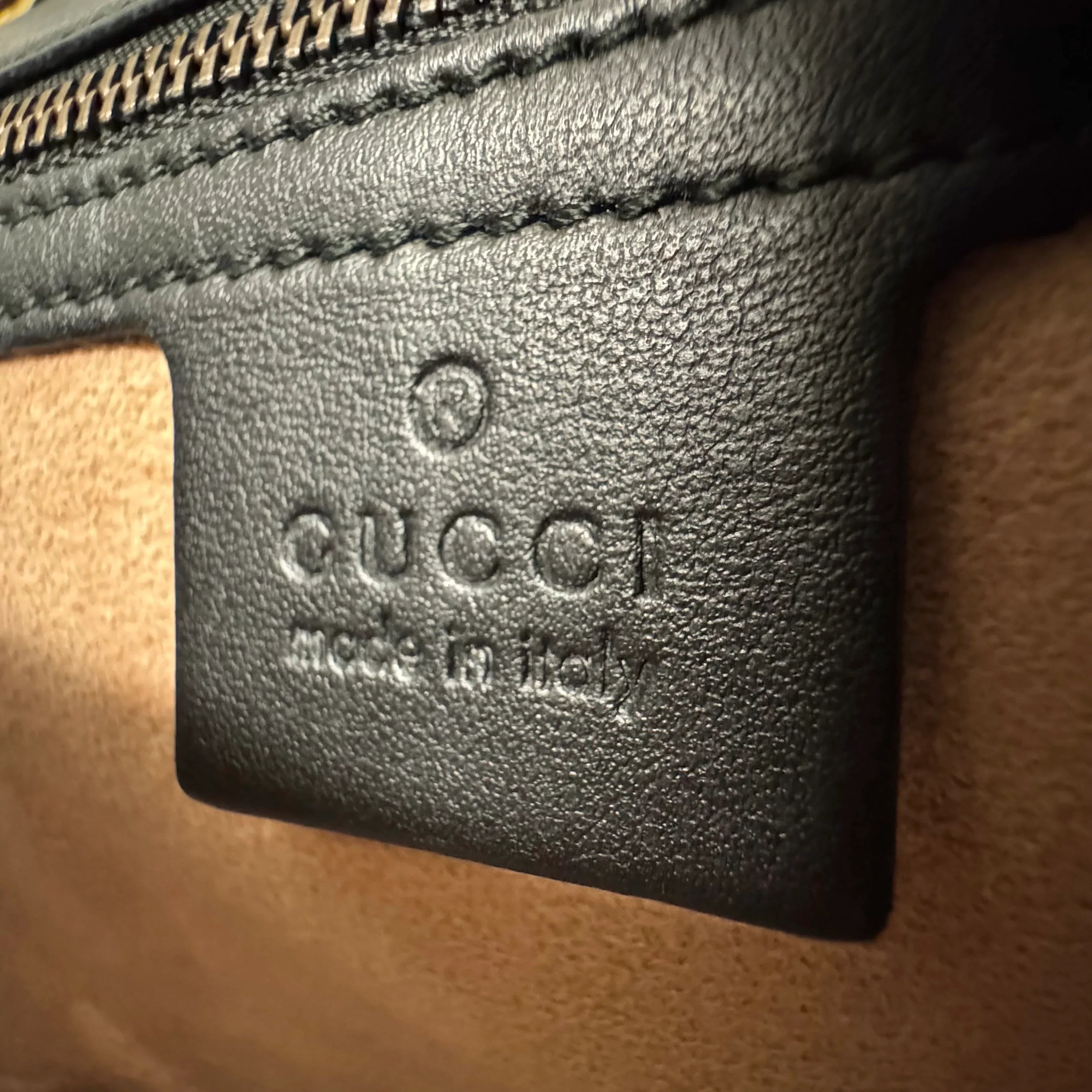 Gucci Osiride Future Embellished Leather Bag Black
