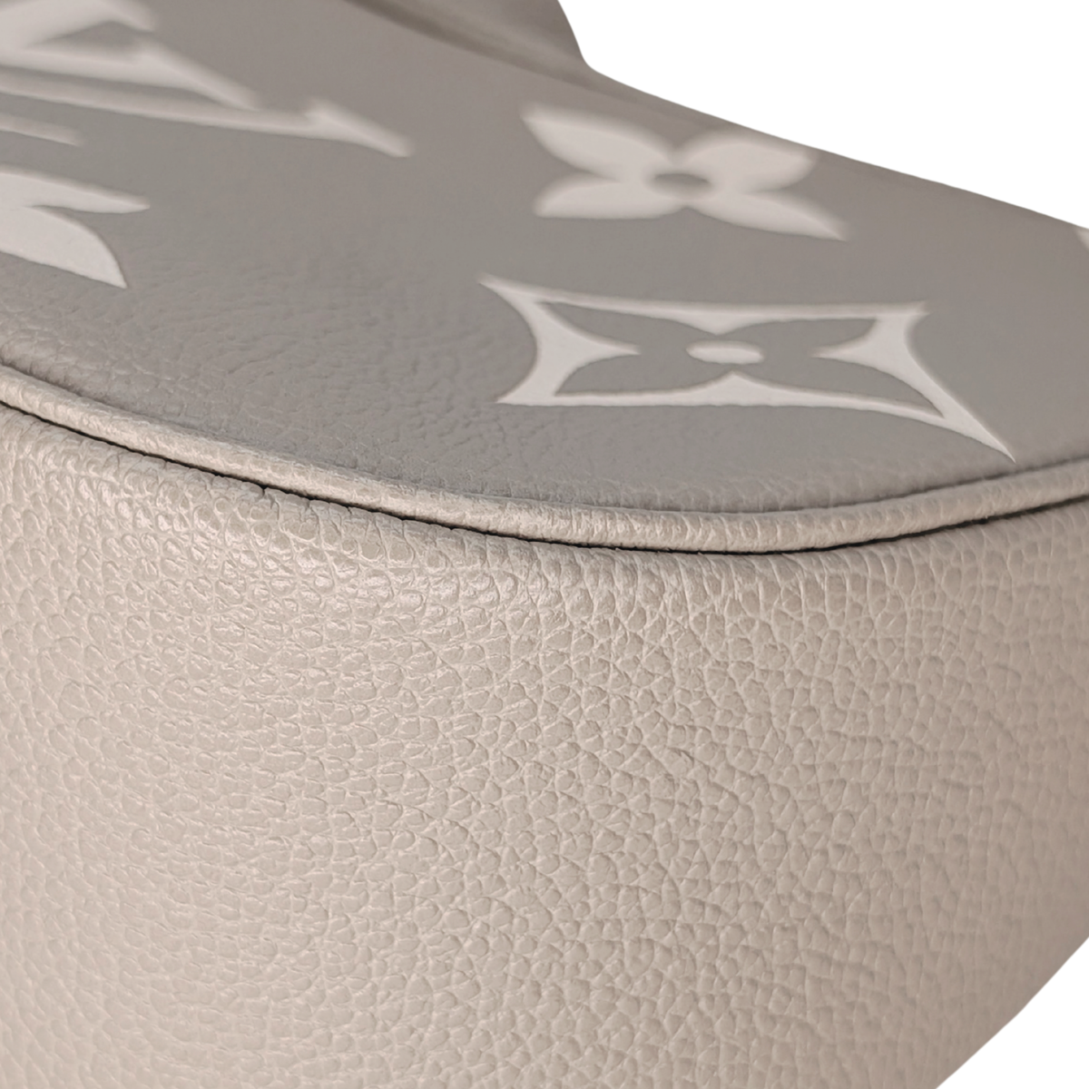 Louis Vuitton Bagatelle Monogram empreinte Leather Bicolor Grey/Crème Beige