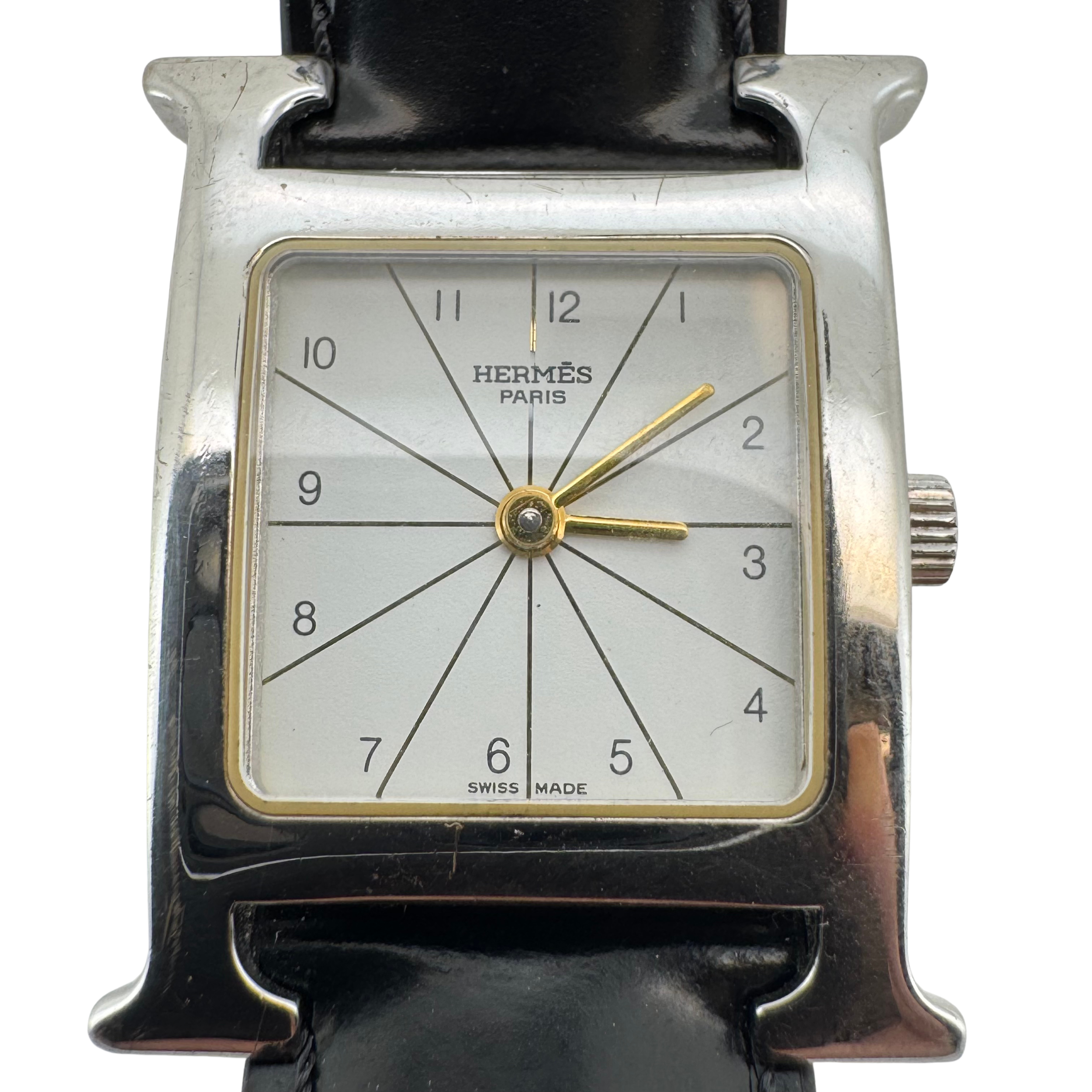 Hermes H Watch RS1.201 Quartz Stainless Steel white Dial