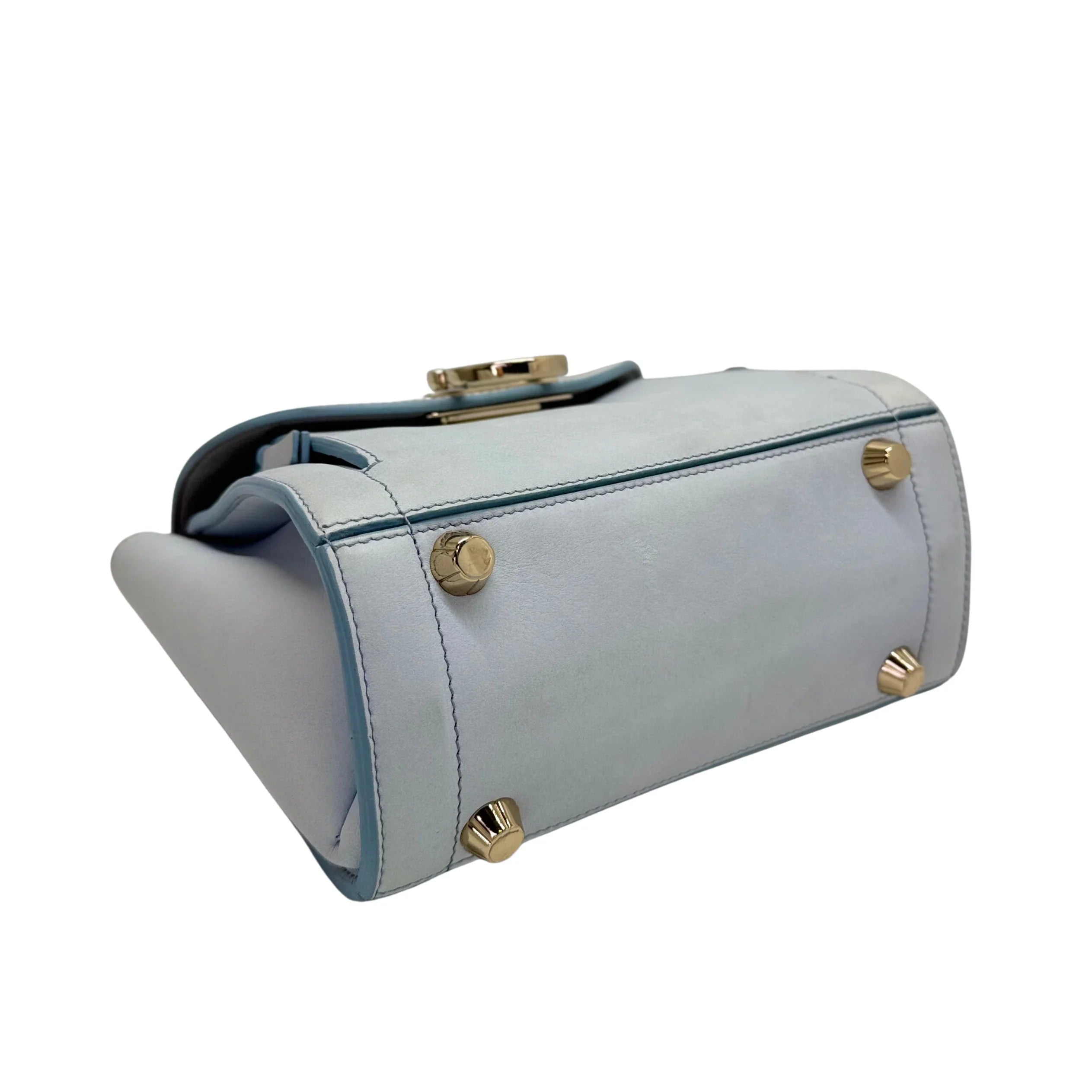 Salvatore Ferragamo Sofia Rainbow Shoulder Bag Baby Blue - Lost Designer