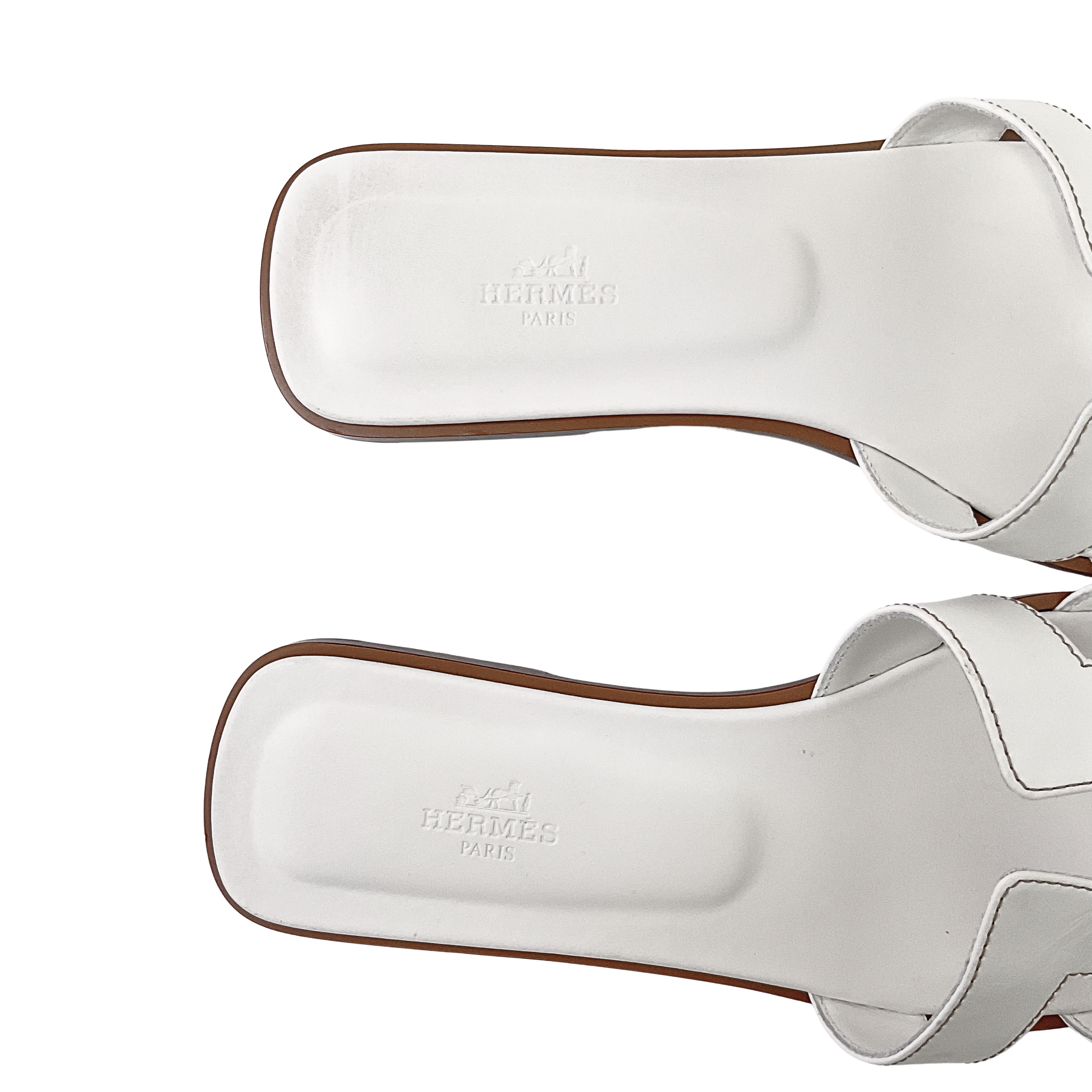 Hermes Oran Sandals White size 41