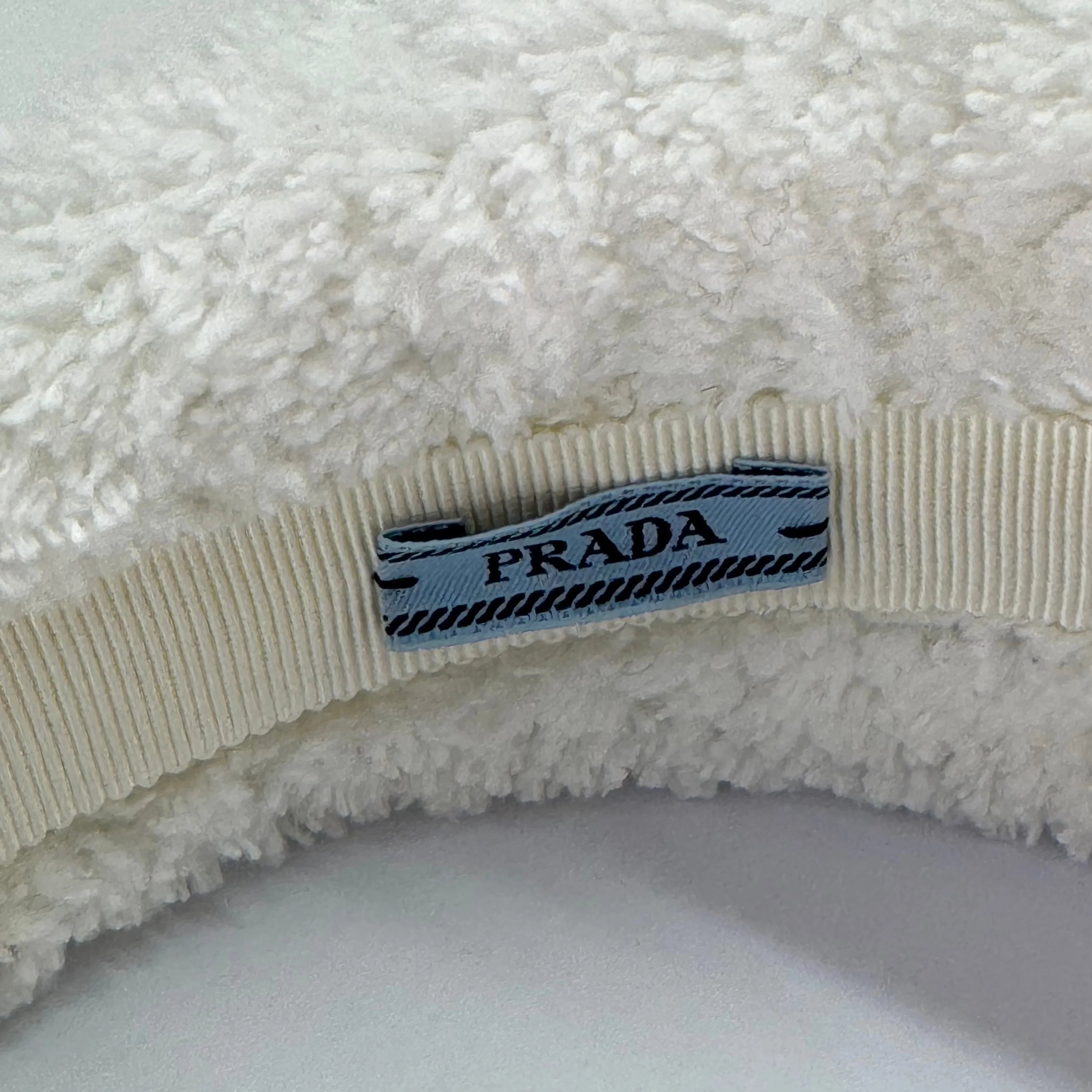 Prada Terry Cloth Headband White - Lost Designer