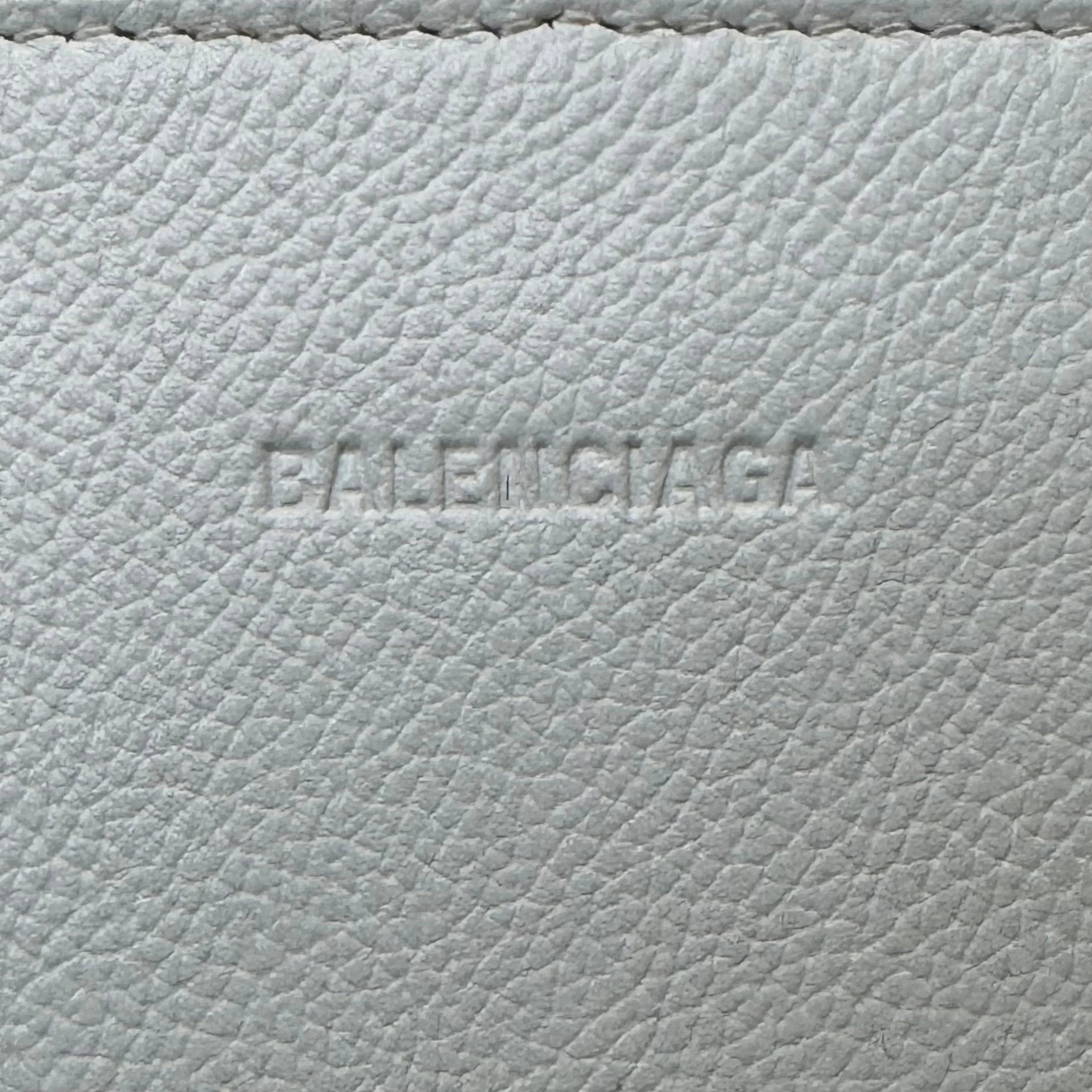 Balenciaga Ville XXS Shoulder Leather Bag w Strap White
