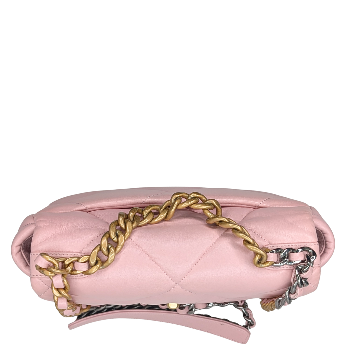 Chanel 19 Small Light Pink Lambskin Bag Microchip