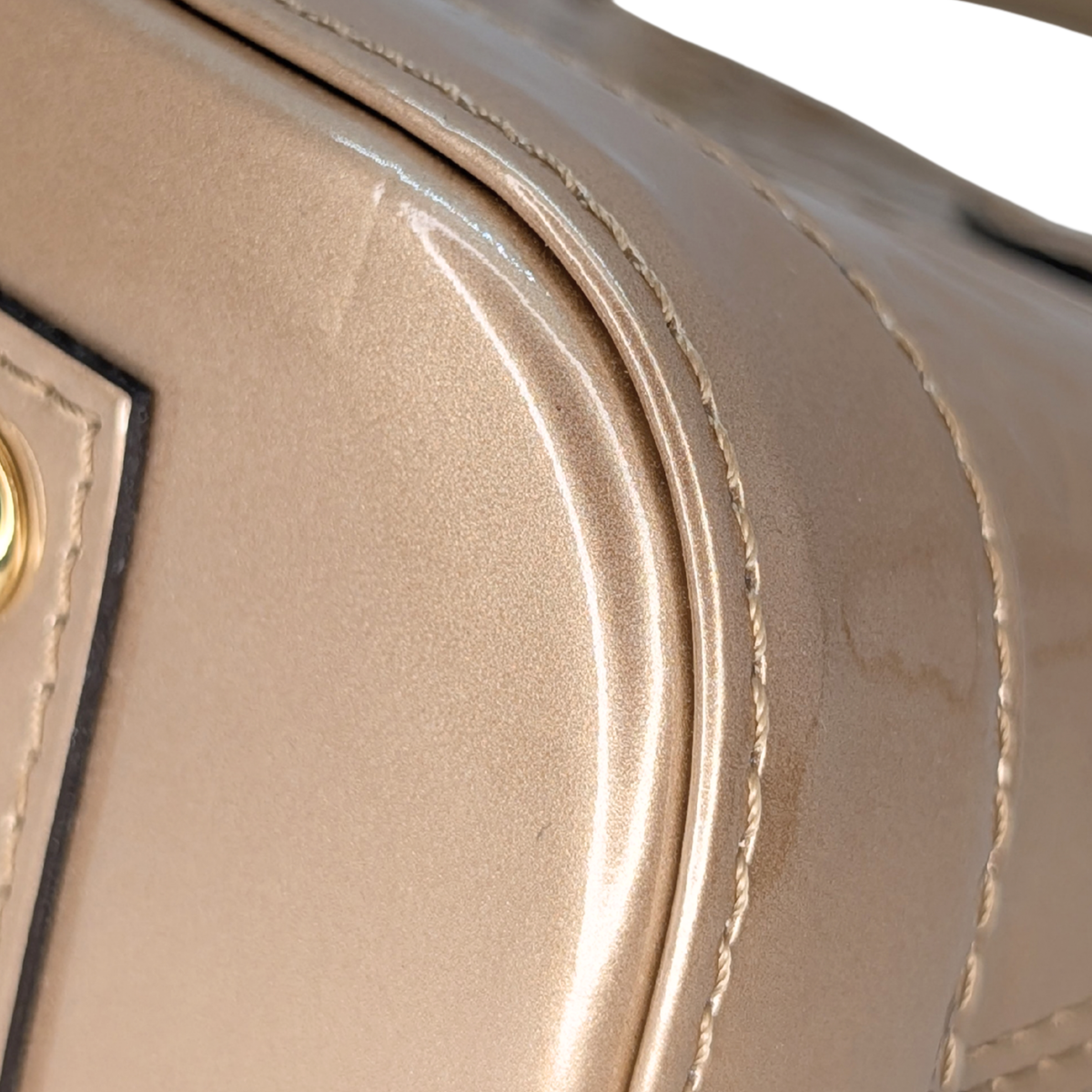 Louis Vuitton Alma BB Monogram Vernis Mordore Metallic Gold
