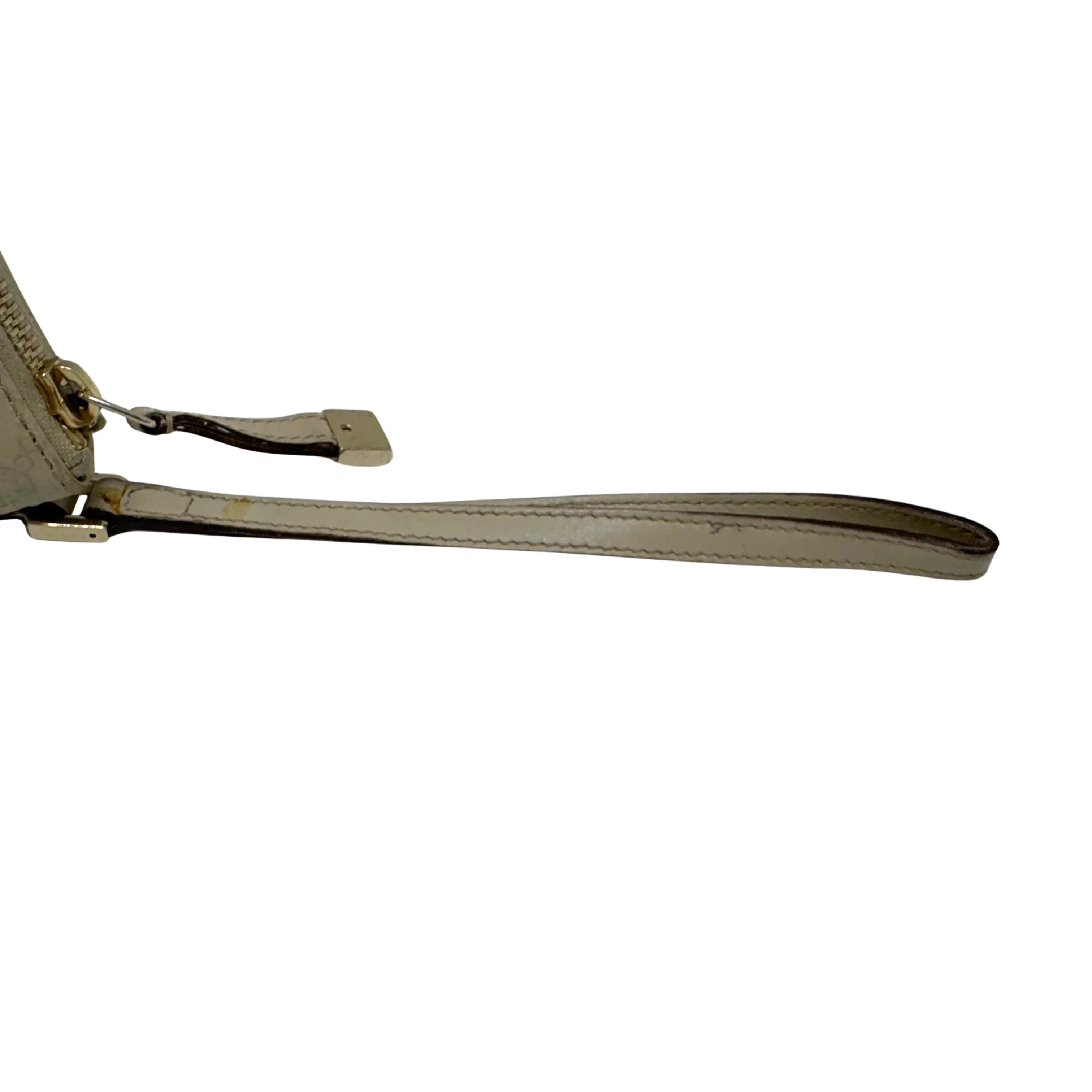 Gucci Monogram Small Pochette Clutch Bag Leather Beige - Lost Designer