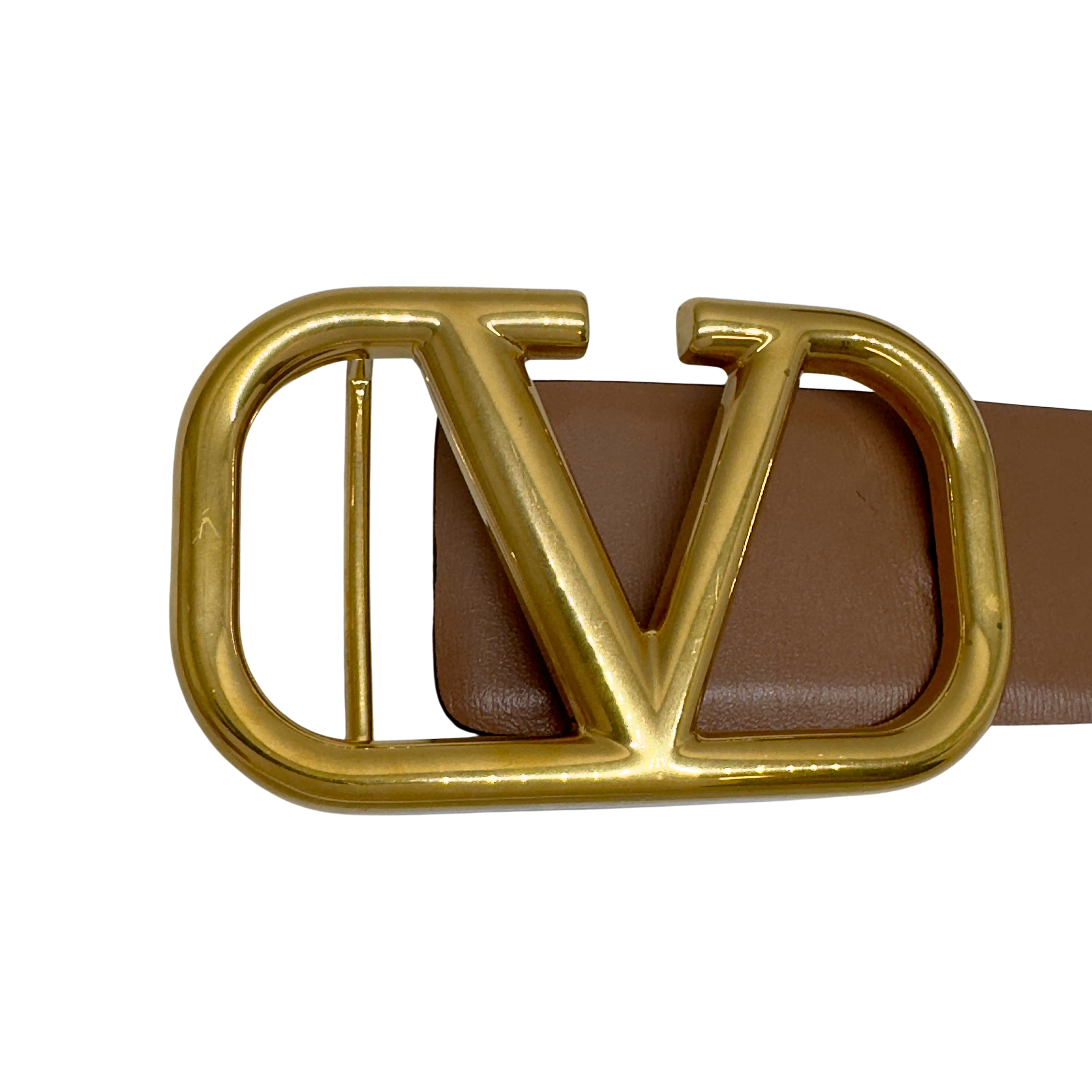 Valentino Garavani VLogo Calfskin Leather Belt 85/34