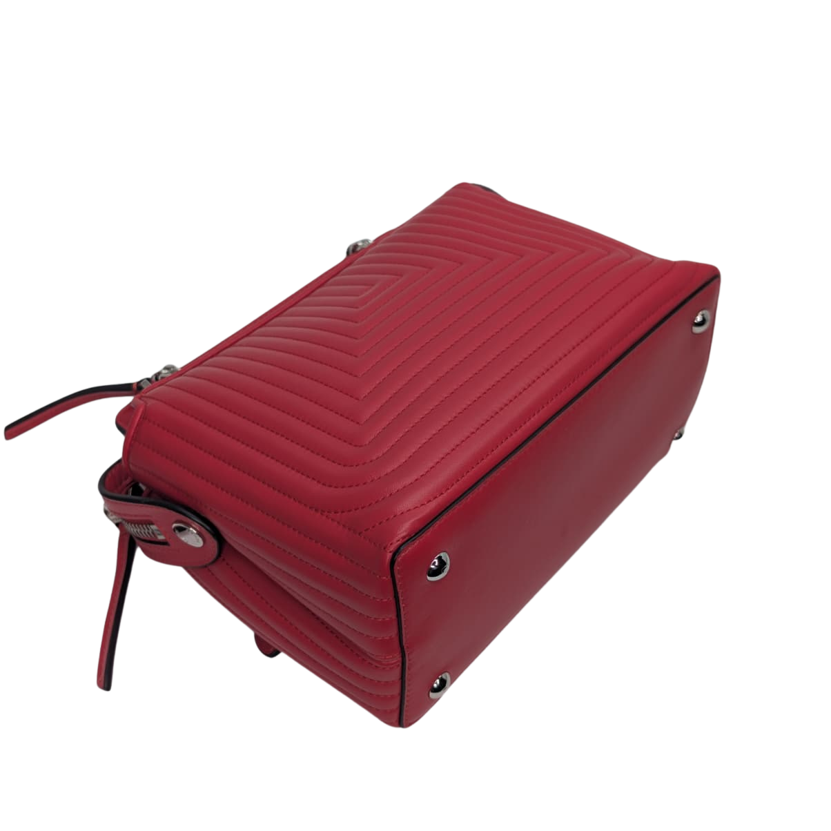 Fendi Dotcom Quilted Crossbody Bag Leather Red