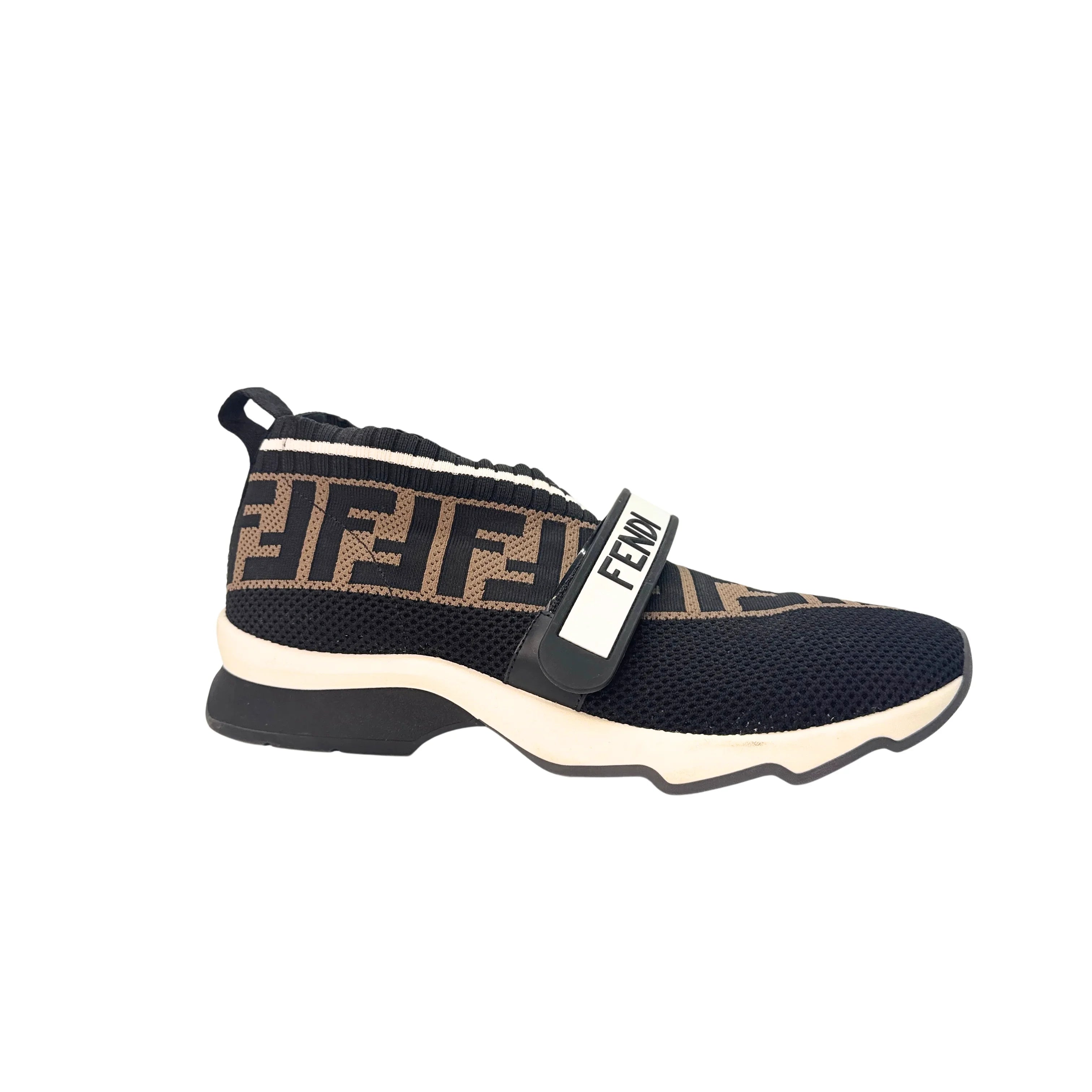 Fendi Stretch Yarn FF Stiff Band Rockoko Sneakers 38 - Lost Designer