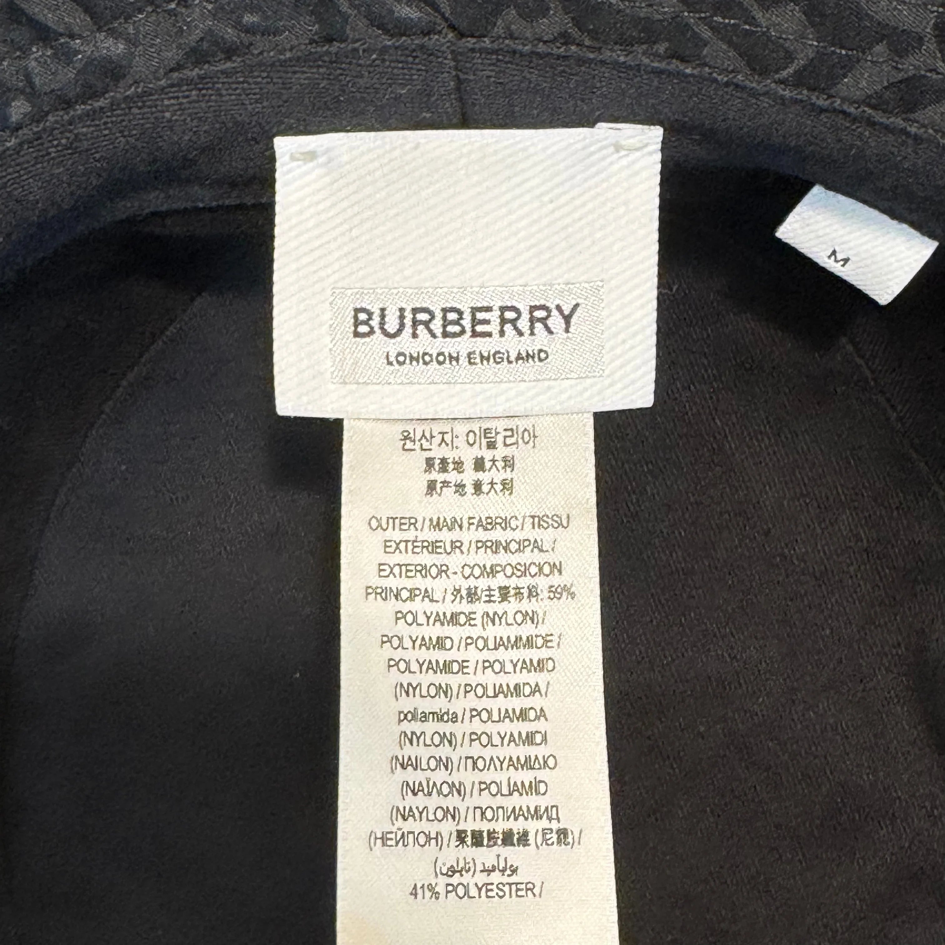 Burberry Bucket Hat Black Medium - Lost Designer