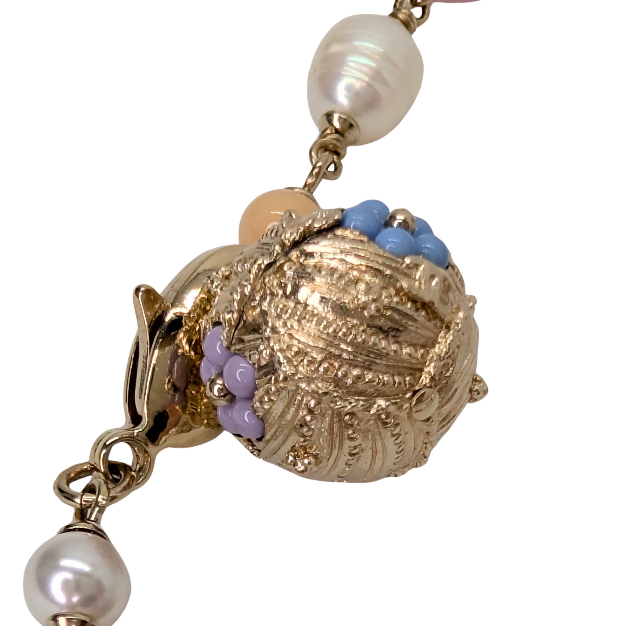 Chanel CC Charm Pearl & Multicolour Bead Sautoir Necklace