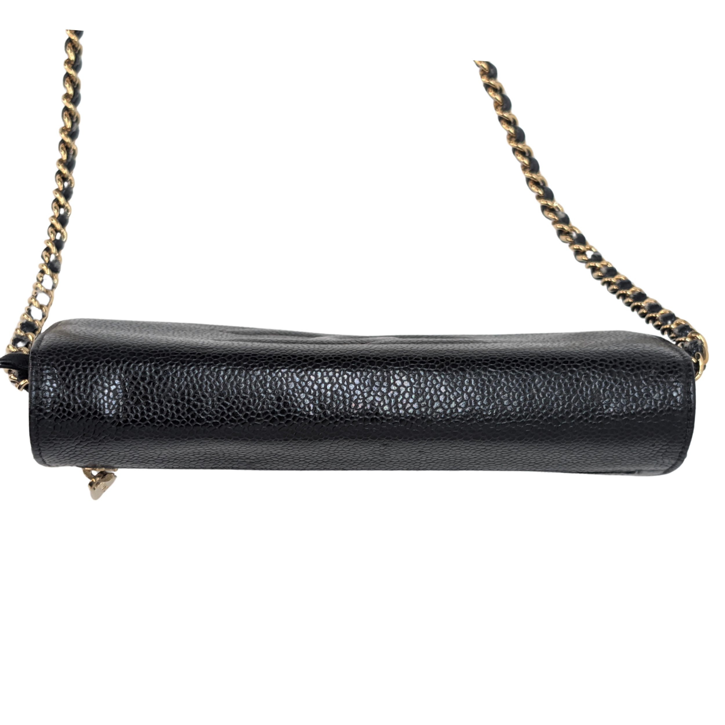Chanel Caviar Timeless CC Wallet On Chain WOC Black