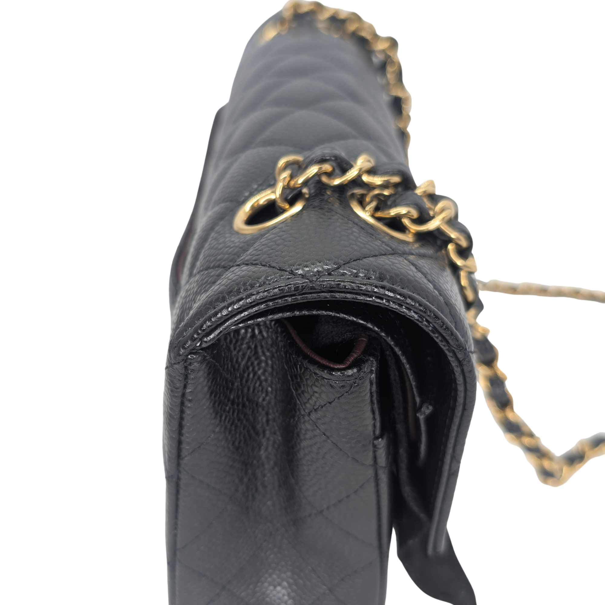 Chanel Classic Flap Bag Caviar Leather Medium Black